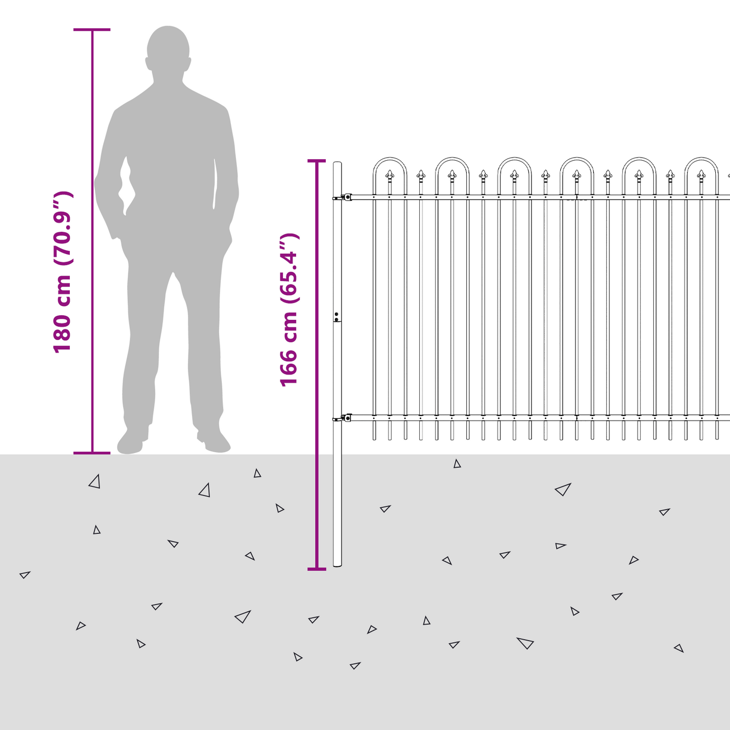 Spike Arch Fence DRONTEN Black