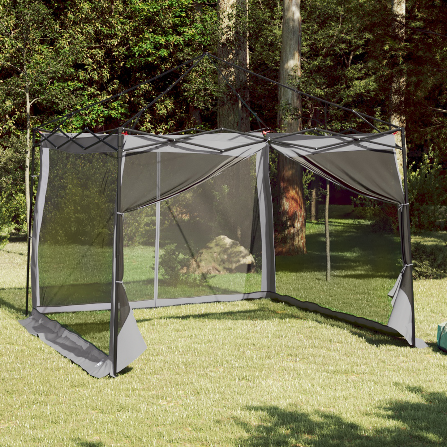 Inner Tent with Roof Grey and Orange 303 x 303 x 196 cm Taffeta