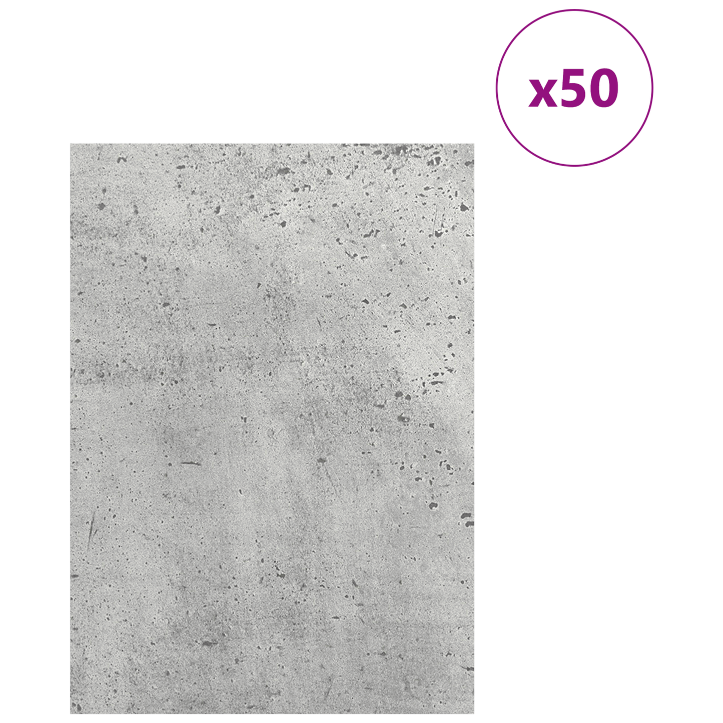 Decor Panels 50 pcs Concrete Grey 21 x 30 x 0.27 cm