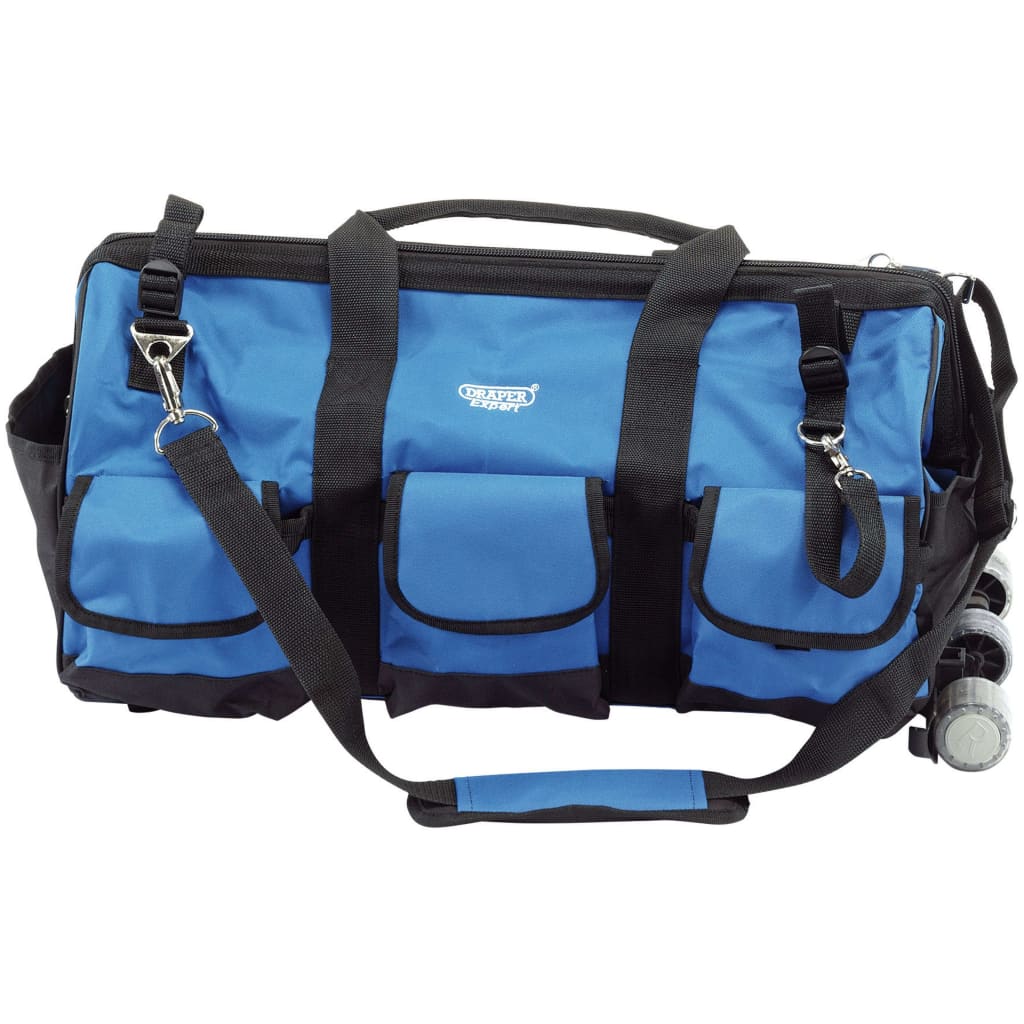 Draper Tools Rolling Tool Bag 60x30x35 cm Blue and Black 58 L