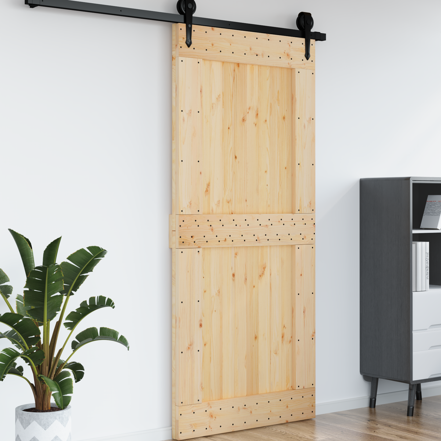 Door NARVIK Natural 100 x 210 cm Solid Pine Wood