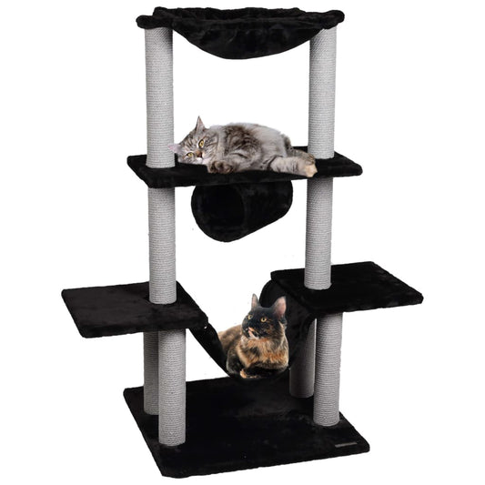 FLAMINGO Cat Scratching Tree Hamza Black 60x57x122 cm