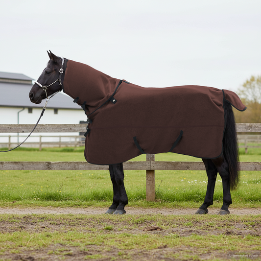 Horse Blanket Dark Brown 125 cm Polyester Fleece