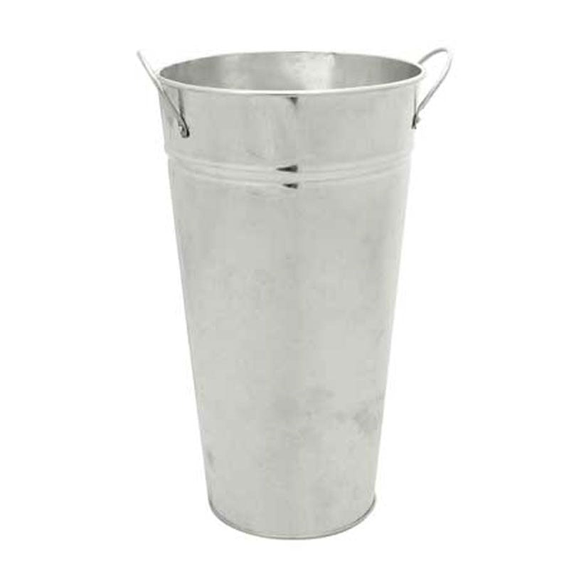 Galvanised Vase 38cm