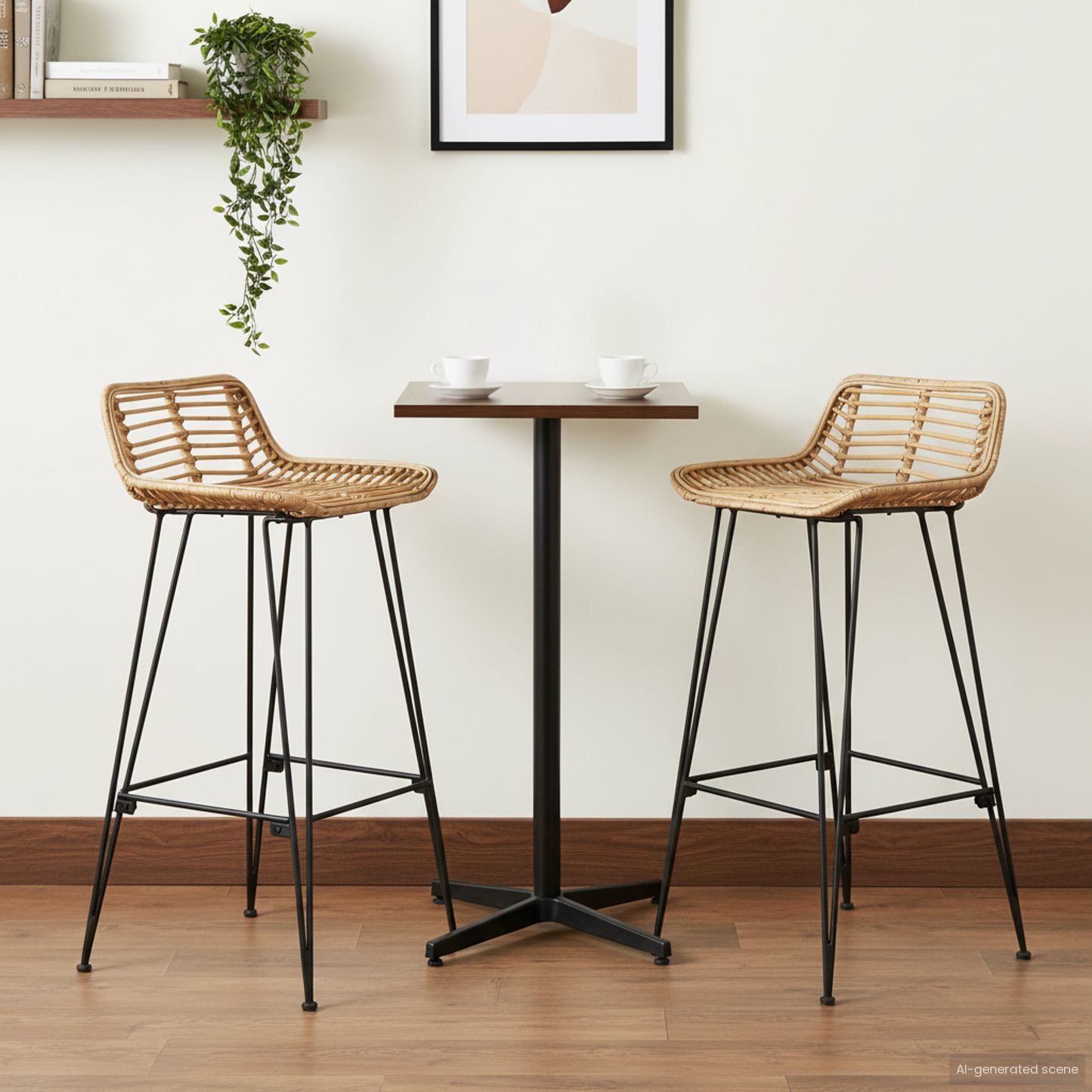 Bar Chair 44 x 46 x 91 cm Rod Iron Dia, 10mm