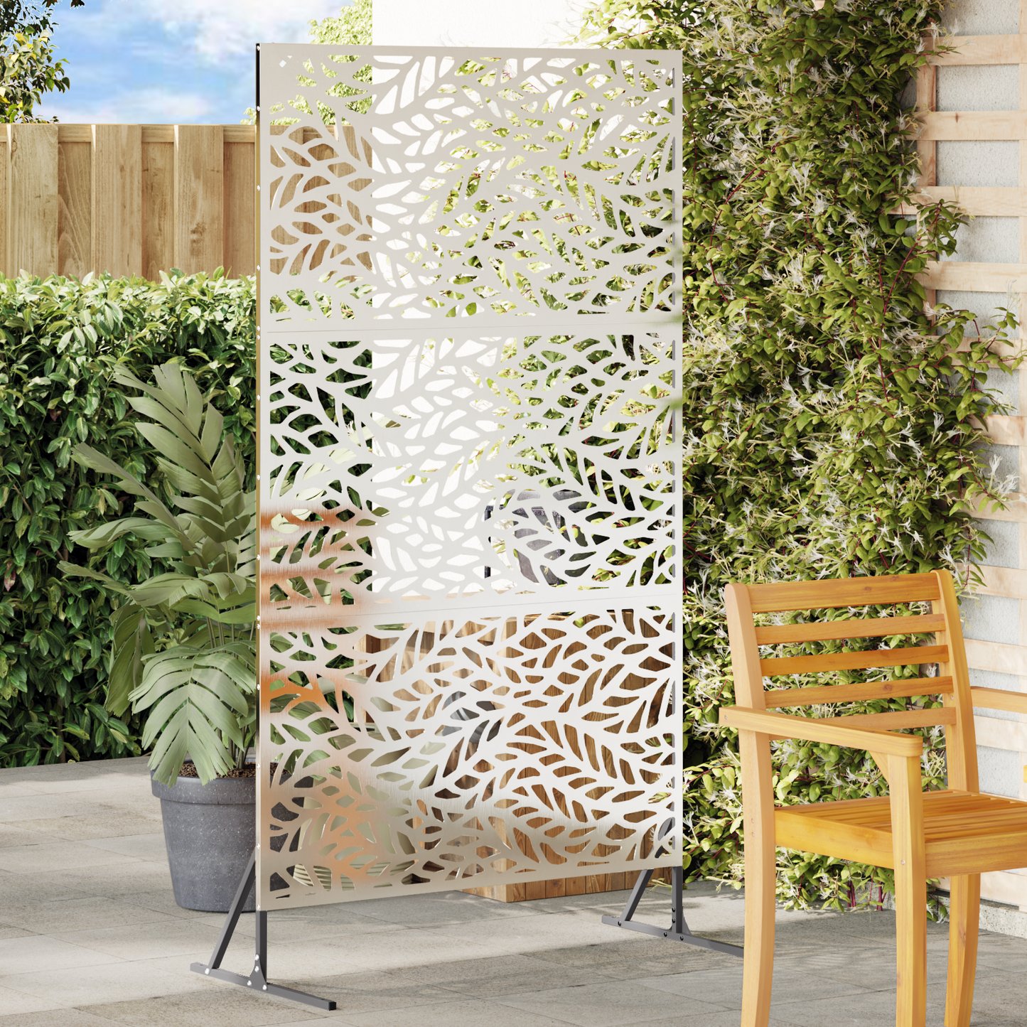 Privacy Screen Grey 100 x 50 x 180 cm Steel