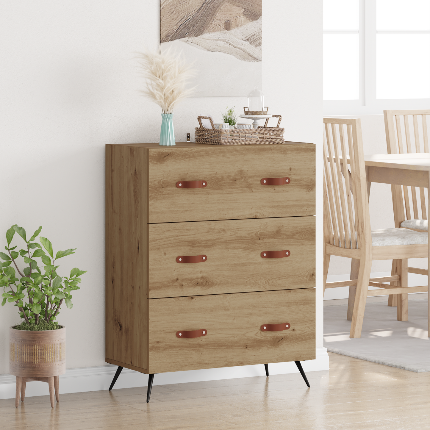 Chest of Drawers Artisan Oak 69.5 x 34 x 90 cm Engineered Wood