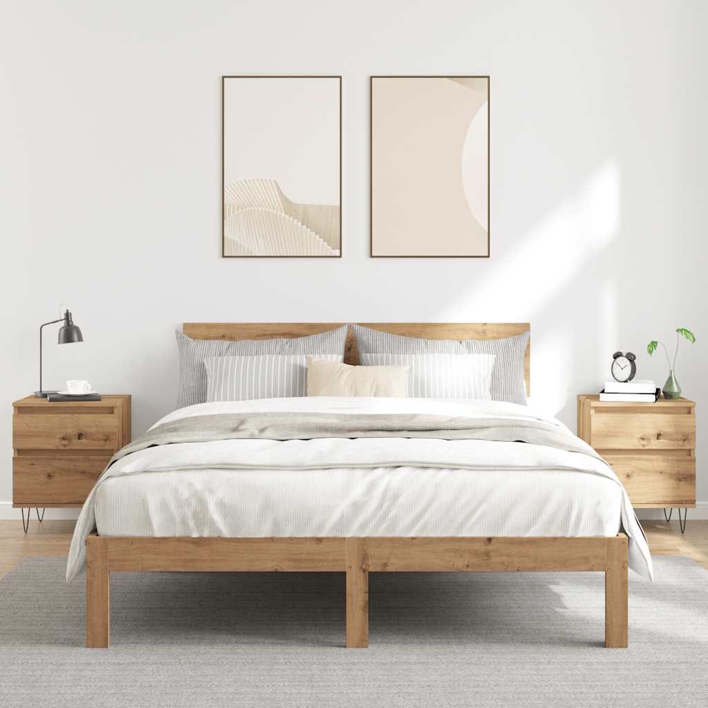 Bedside Cabinets 2 pcs Artisan Oak 40x35x50 cm Engineered Wood