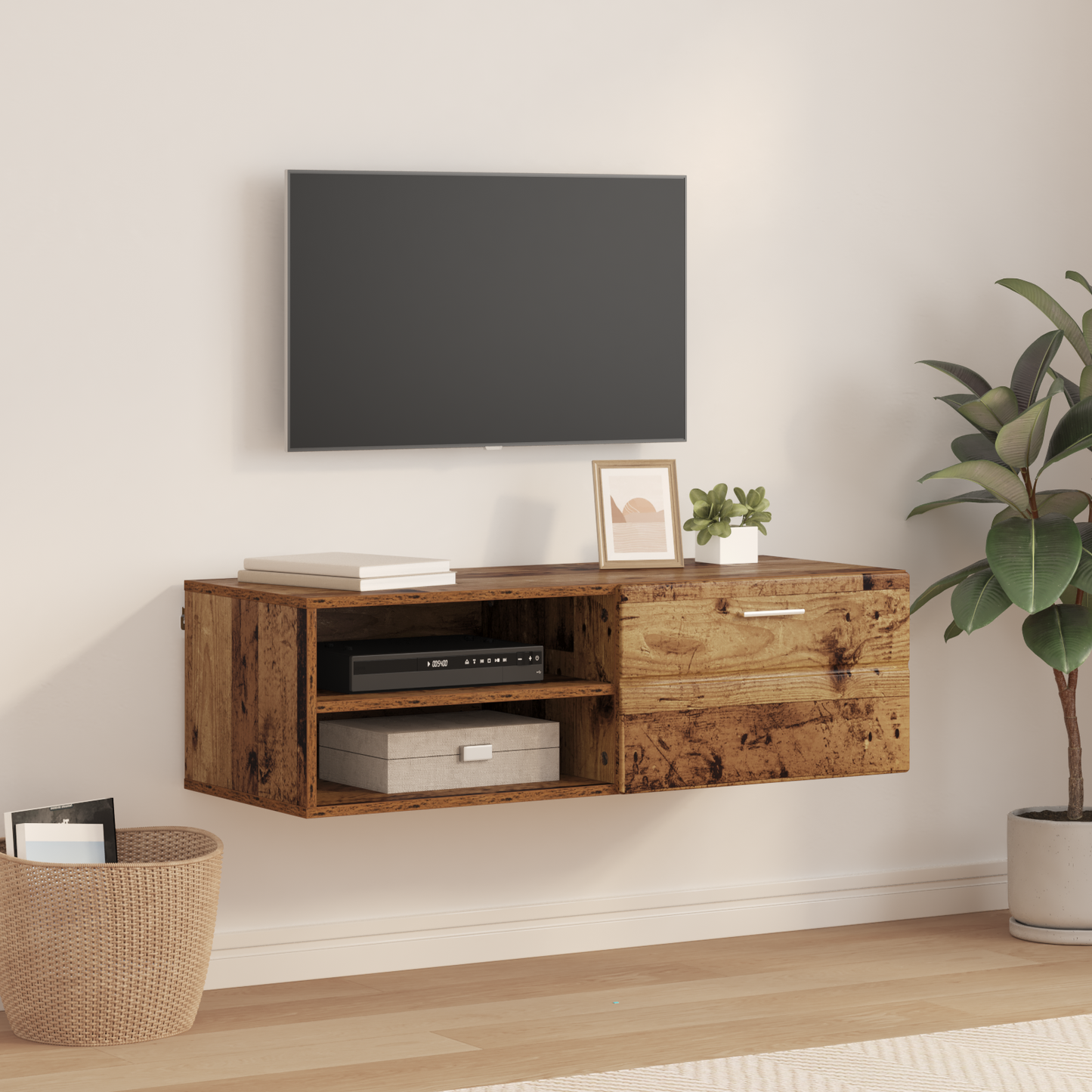 Wooden Cabinet Old Wood 100.5 x 39 x 30 cm Engineered Wood