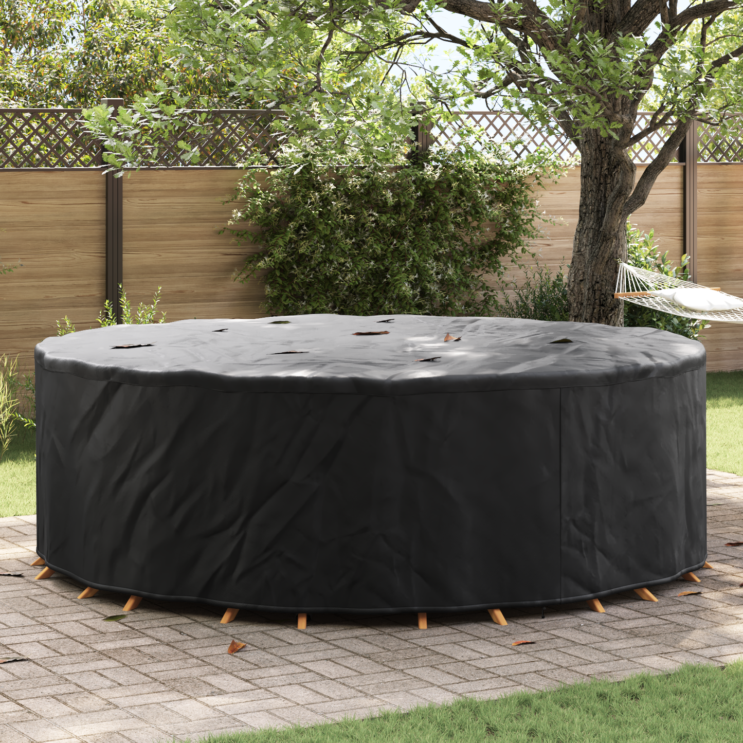 Furniture Cover Black 279 x 279 x 85 cm 210D Oxford Fbric