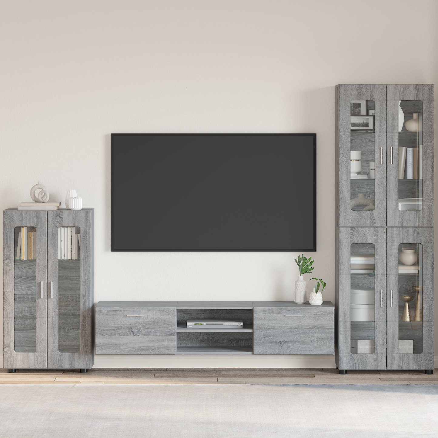Sideboard FLORIN Grey Sonoma 55.5 x 29 x 100 cm Engineered Wood