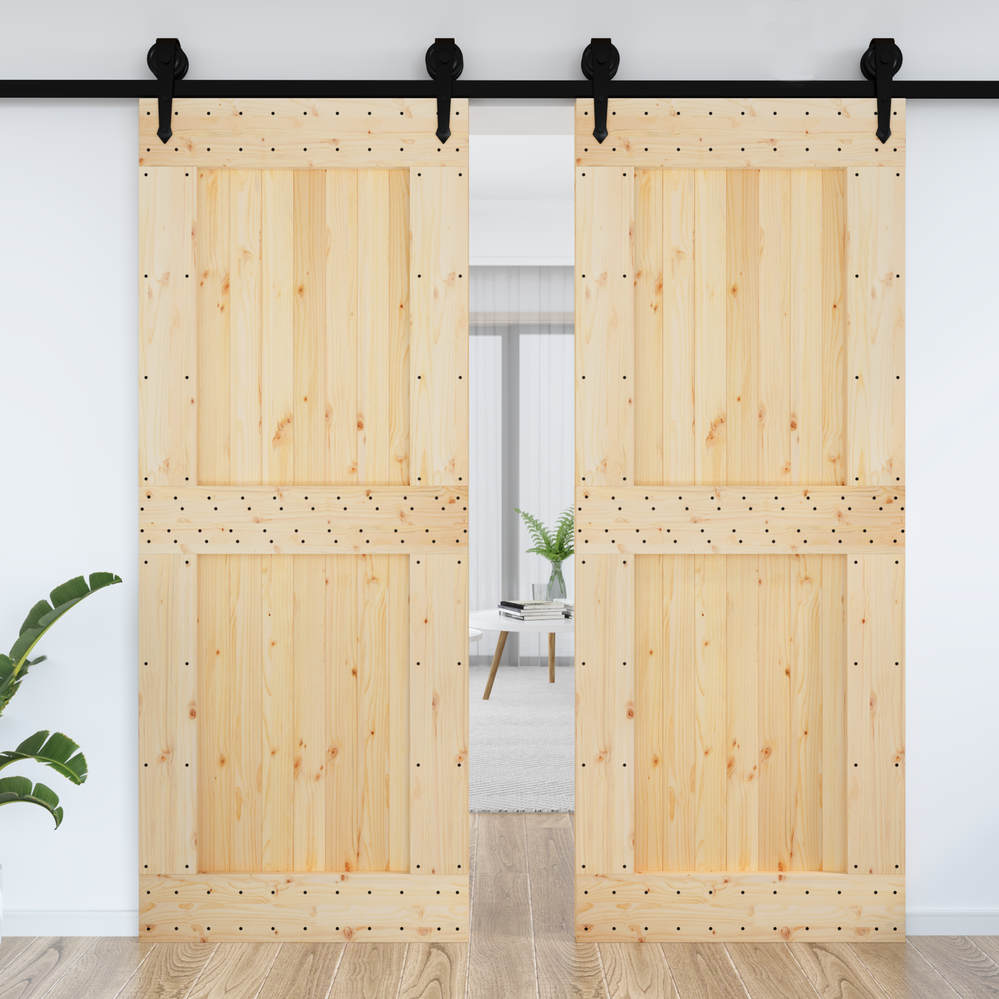 Door NARVIK Natural 90 x 210 cm Solid Pine Wood