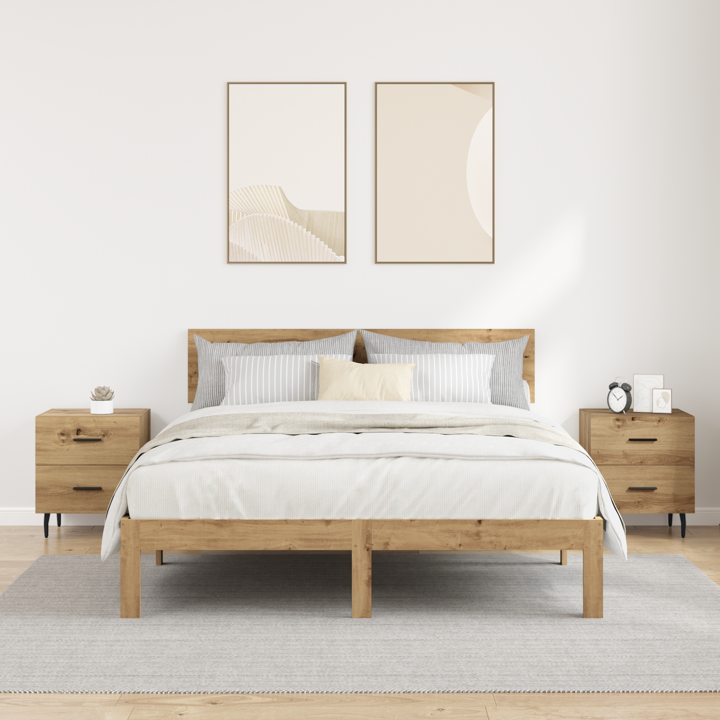 Bedside Cabinet with Drawer 2 pcs Artisan Oak 40 x 35 x 47.5 cm