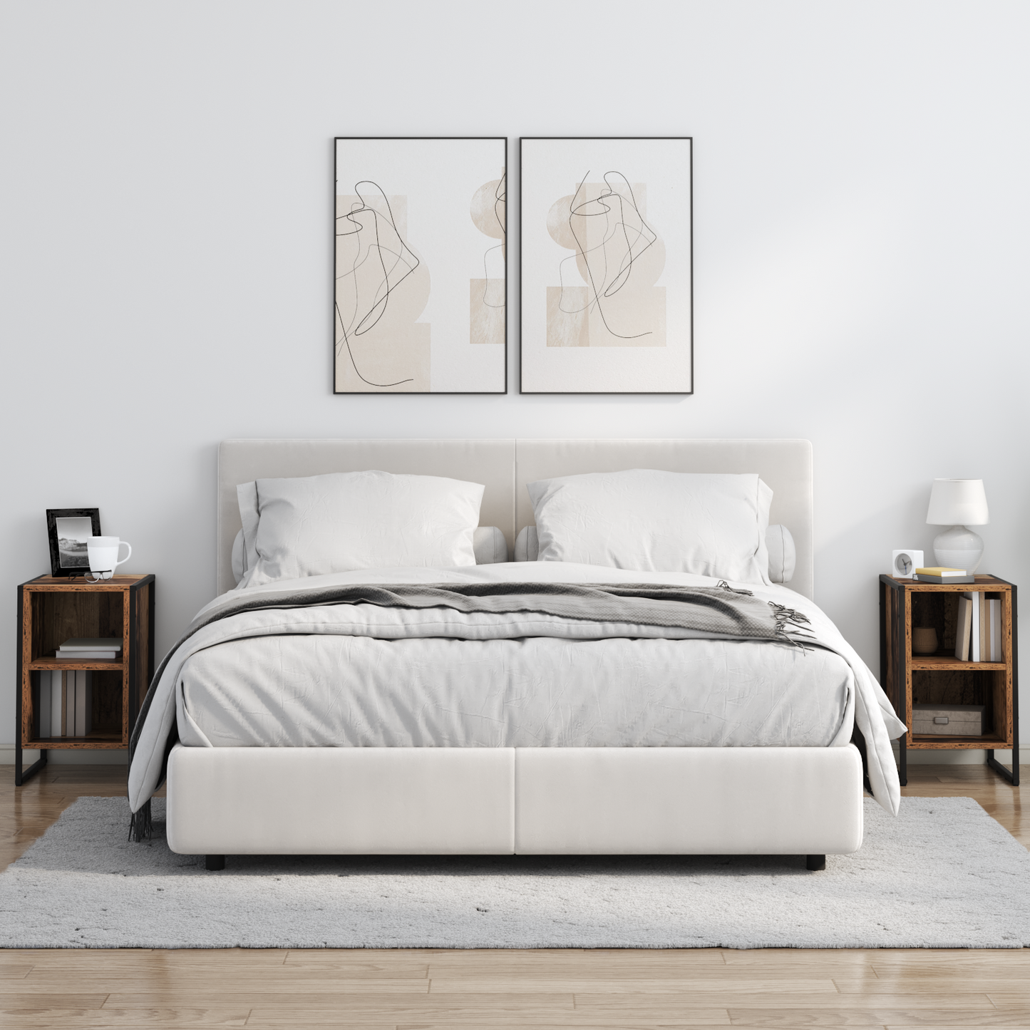 Bedside Table 2 pcs Old Wood 39.5 x 30 x 50 cm Engineered Wood