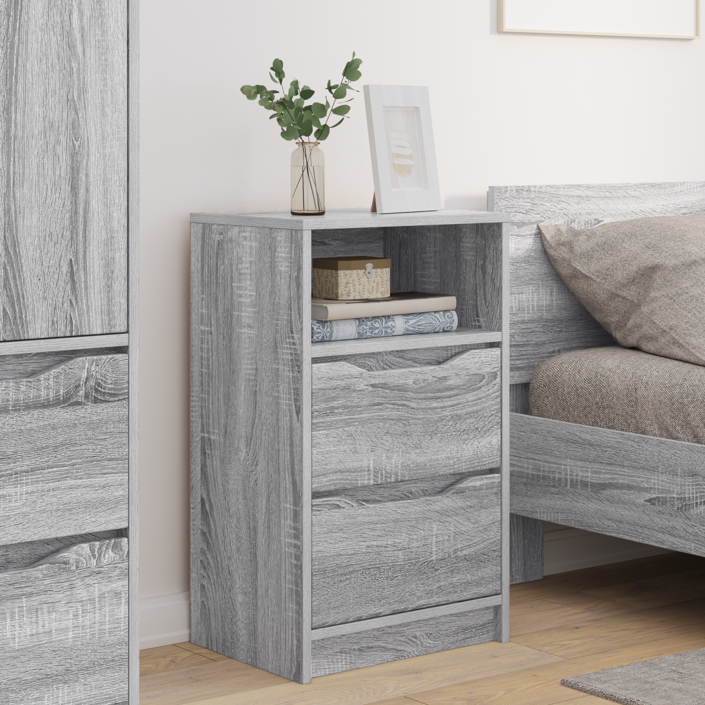 Bedside Tables with Drawer 2 pcs Grey Sonoma 40 x 30 x 467 cm