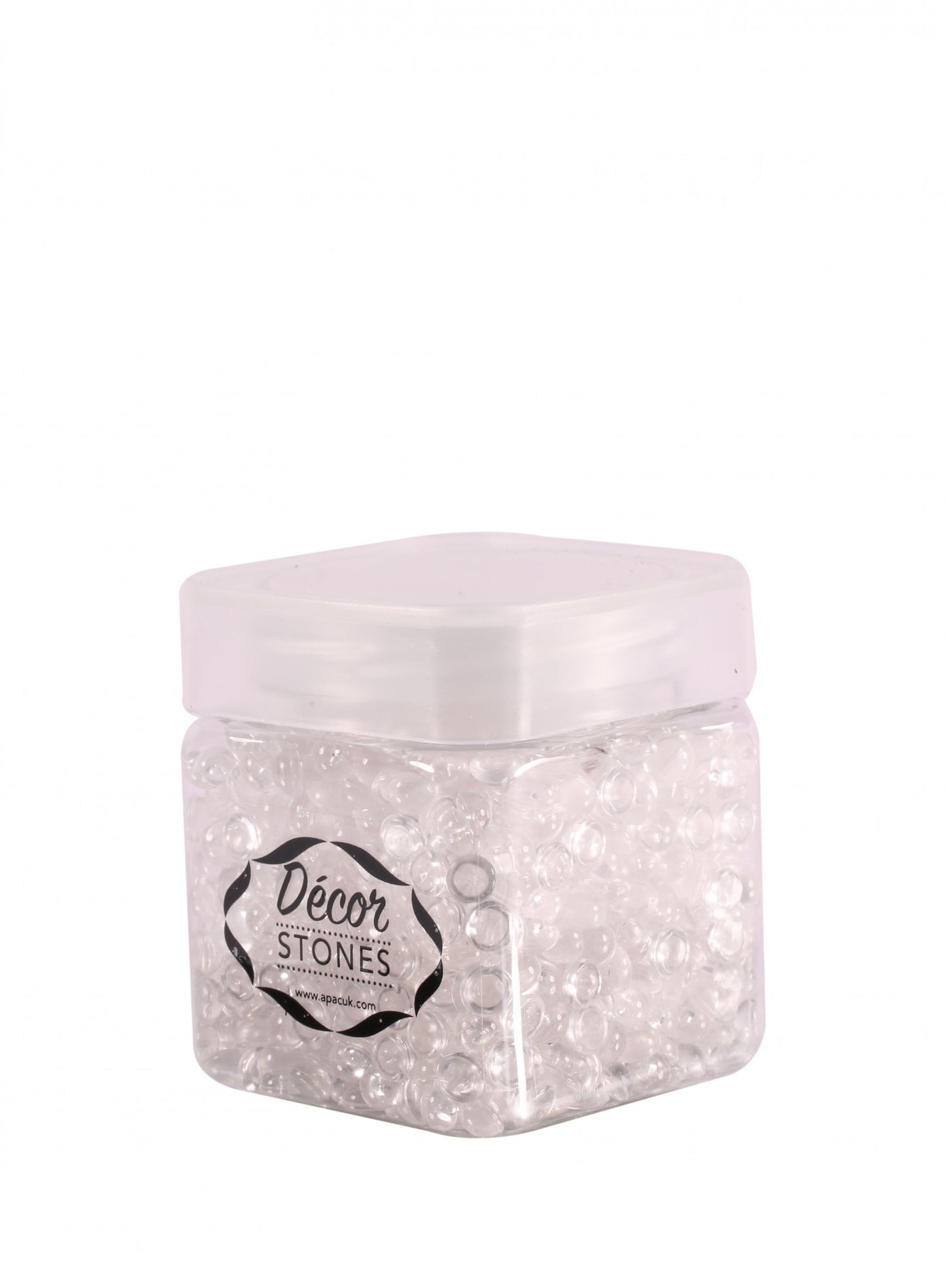 120 Gram Jar of Clear Plastic Beads