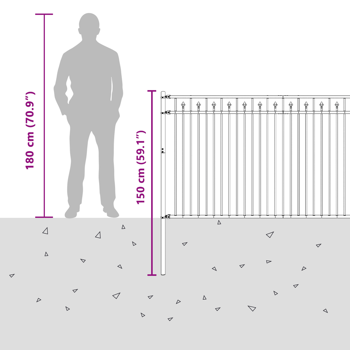 Spike Fence BAARLO Black