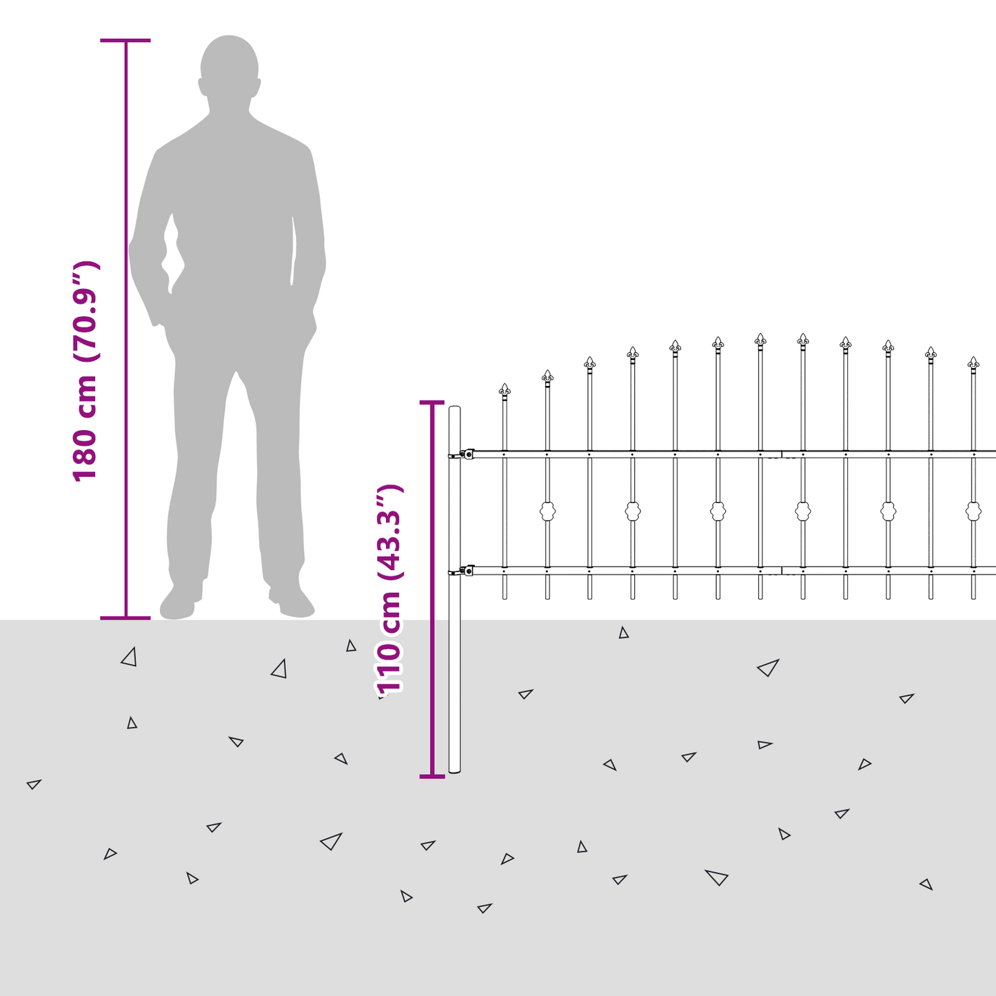 Spike Fence Asten Black