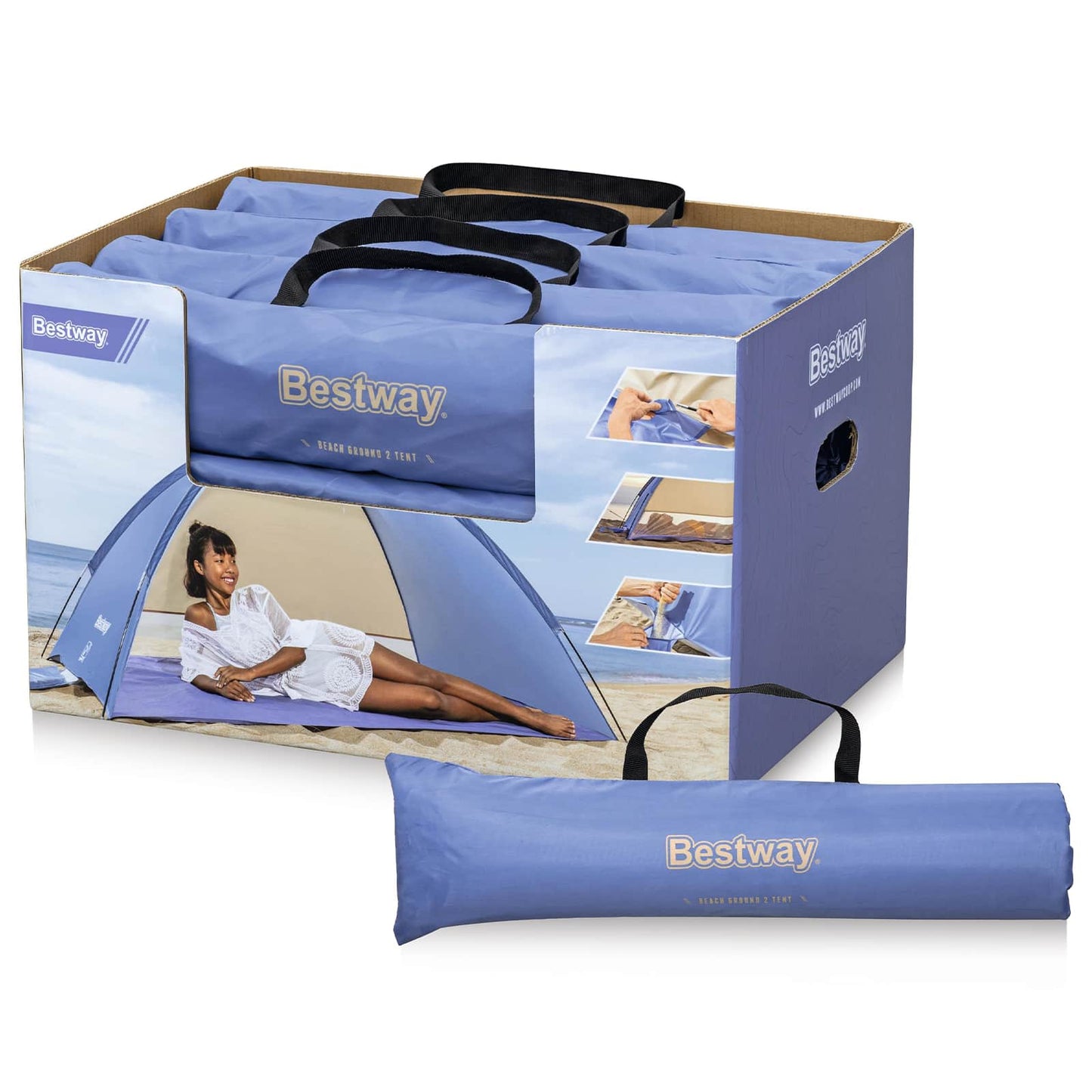 Beach Ground Tent Purple 2 x 1.2 x 0.95 m