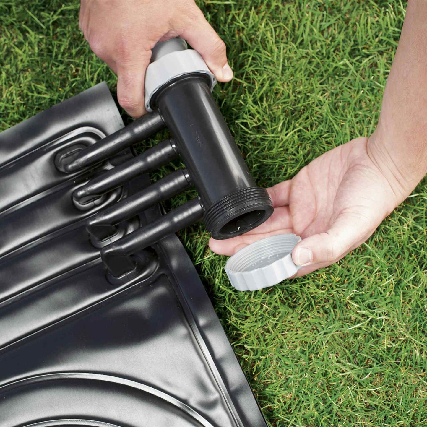 Solar Pool Heating Mat Black 110 x 171 cm PVC