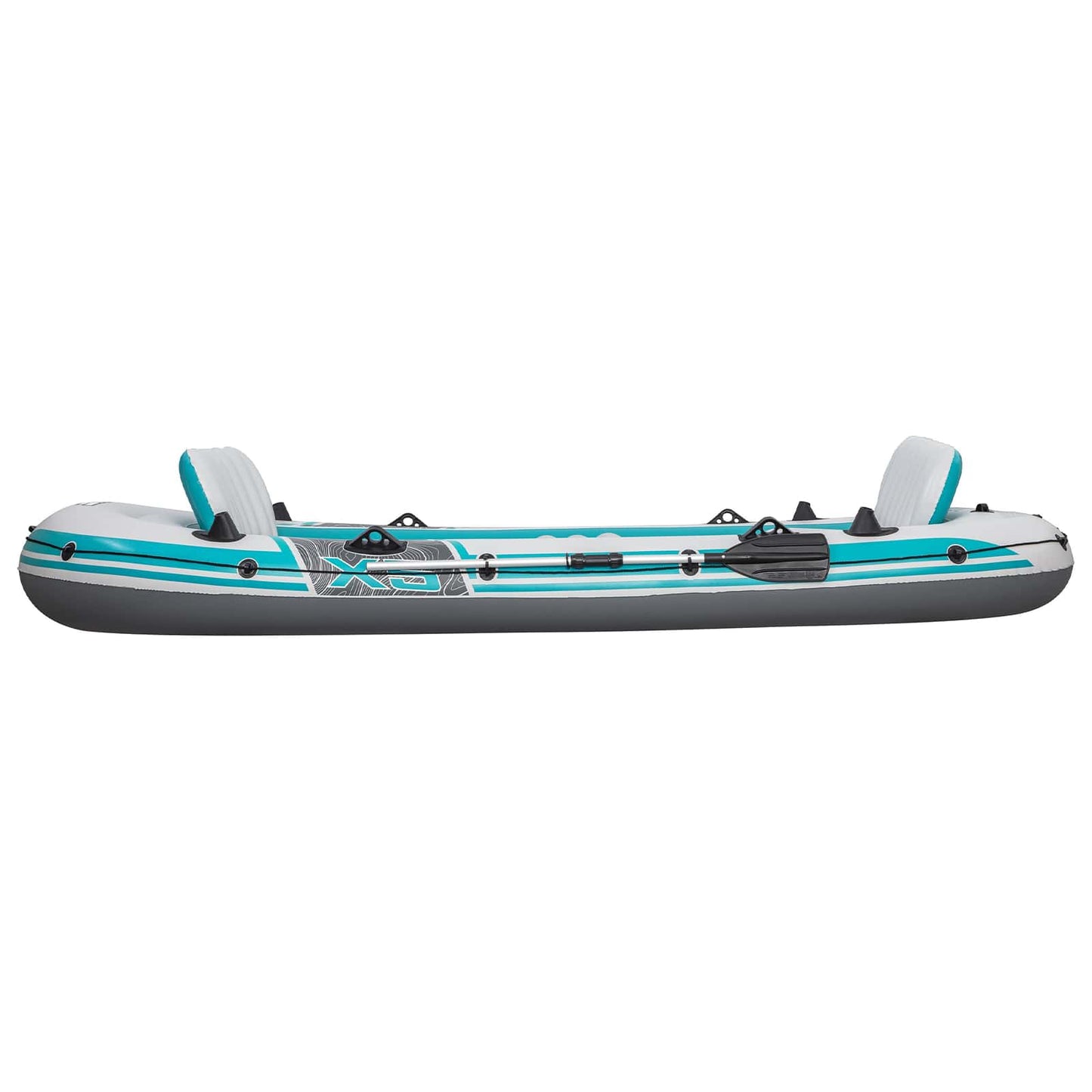 Inflatable Boat Grey and White 3.64 x 1.66 m PVC