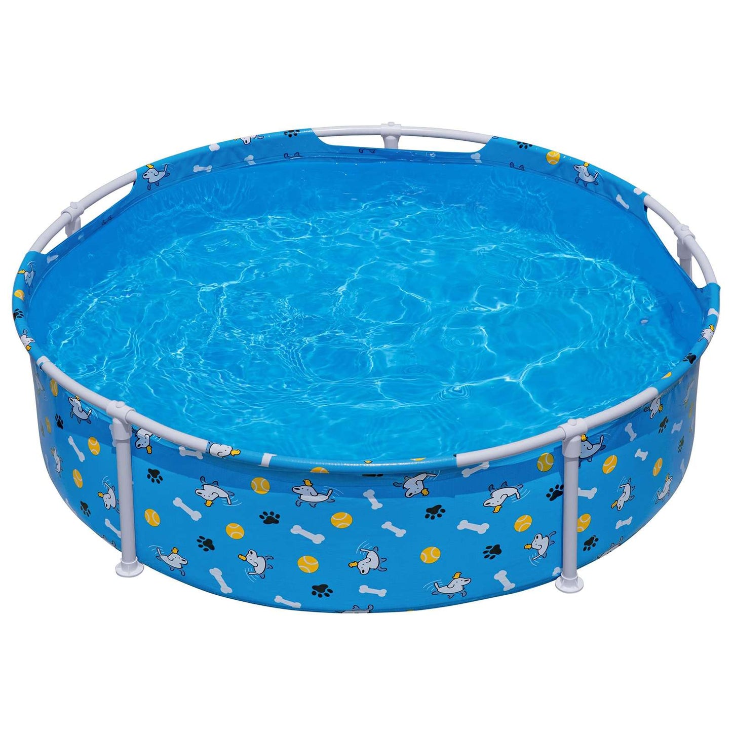 Above Ground Pet Play Pool 122 x 30.5 cm Round for Blue