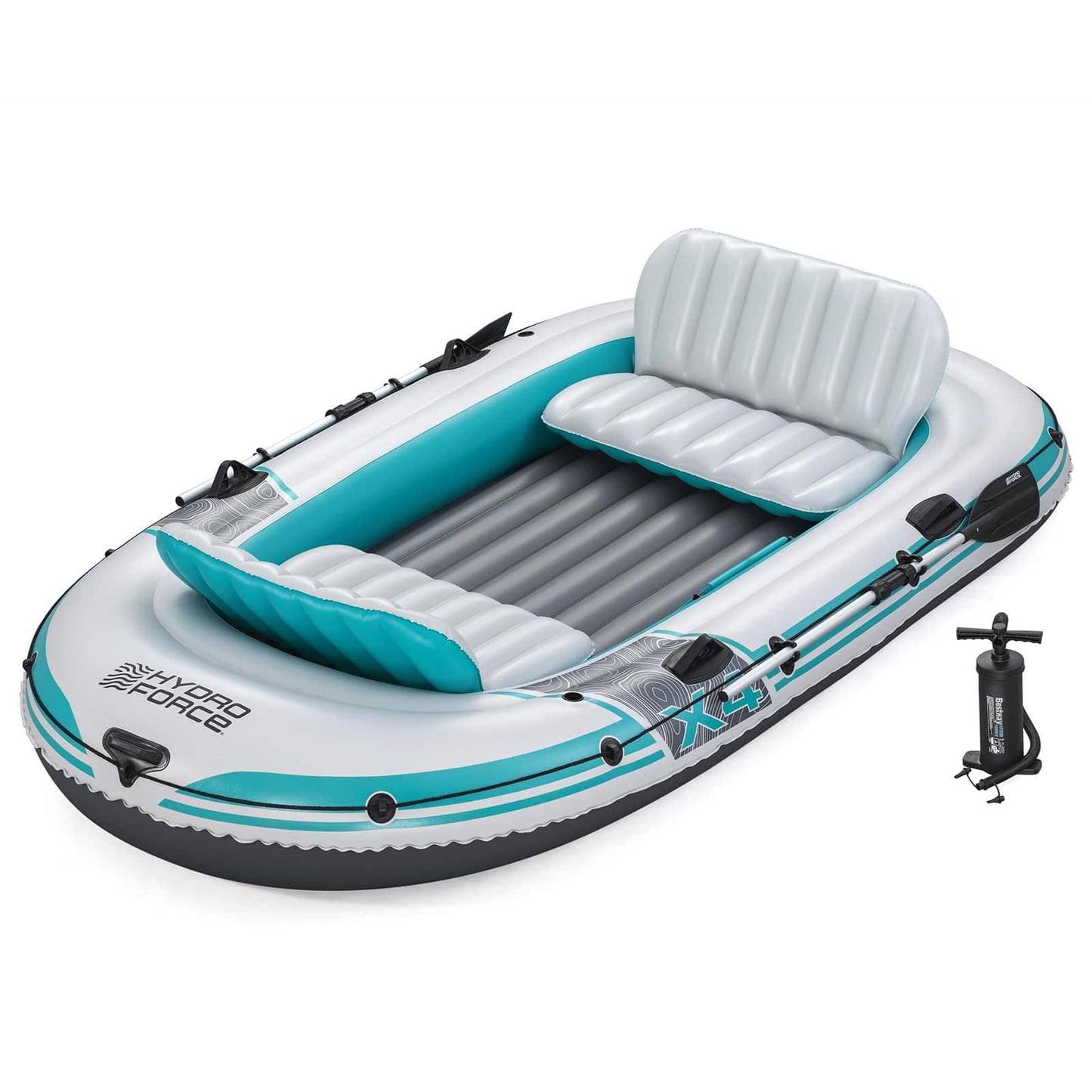 Inflatable Boat Grey and White 3.15 x 1.65 m PVC