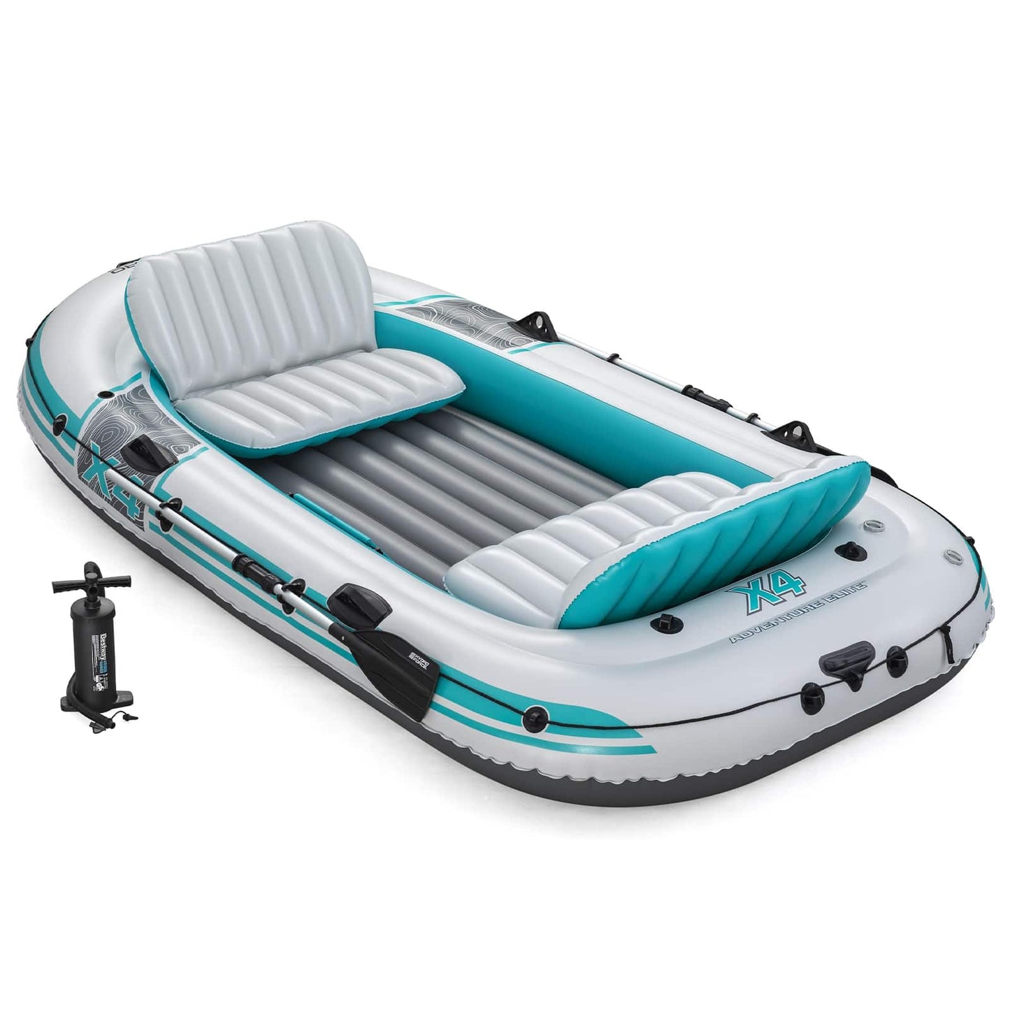 Inflatable Boat Grey and White 3.15 x 1.65 m PVC