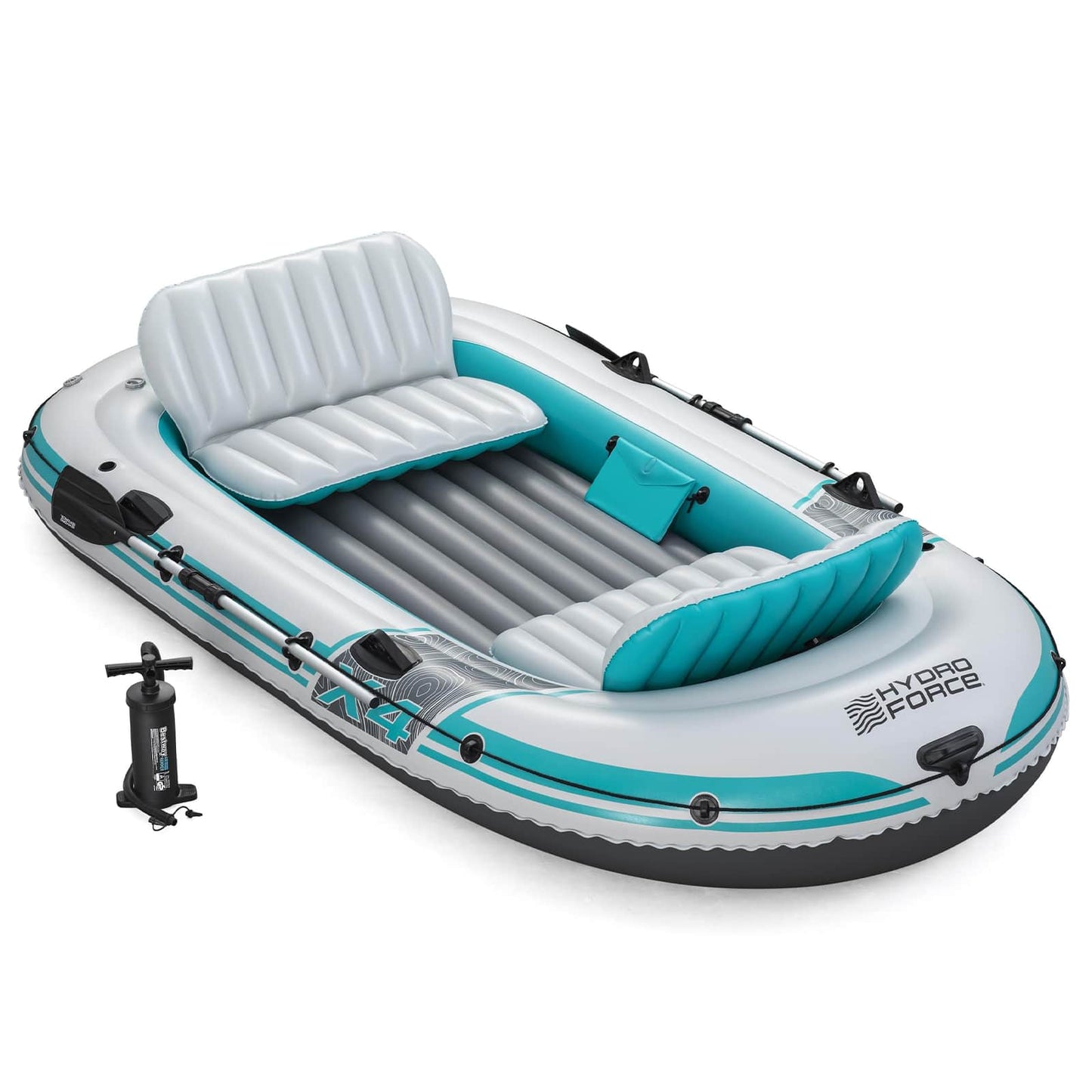 Inflatable Boat Grey and White 3.15 x 1.65 m PVC