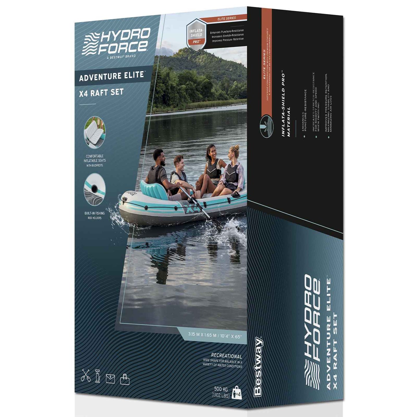 Inflatable Boat Grey and White 3.15 x 1.65 m PVC