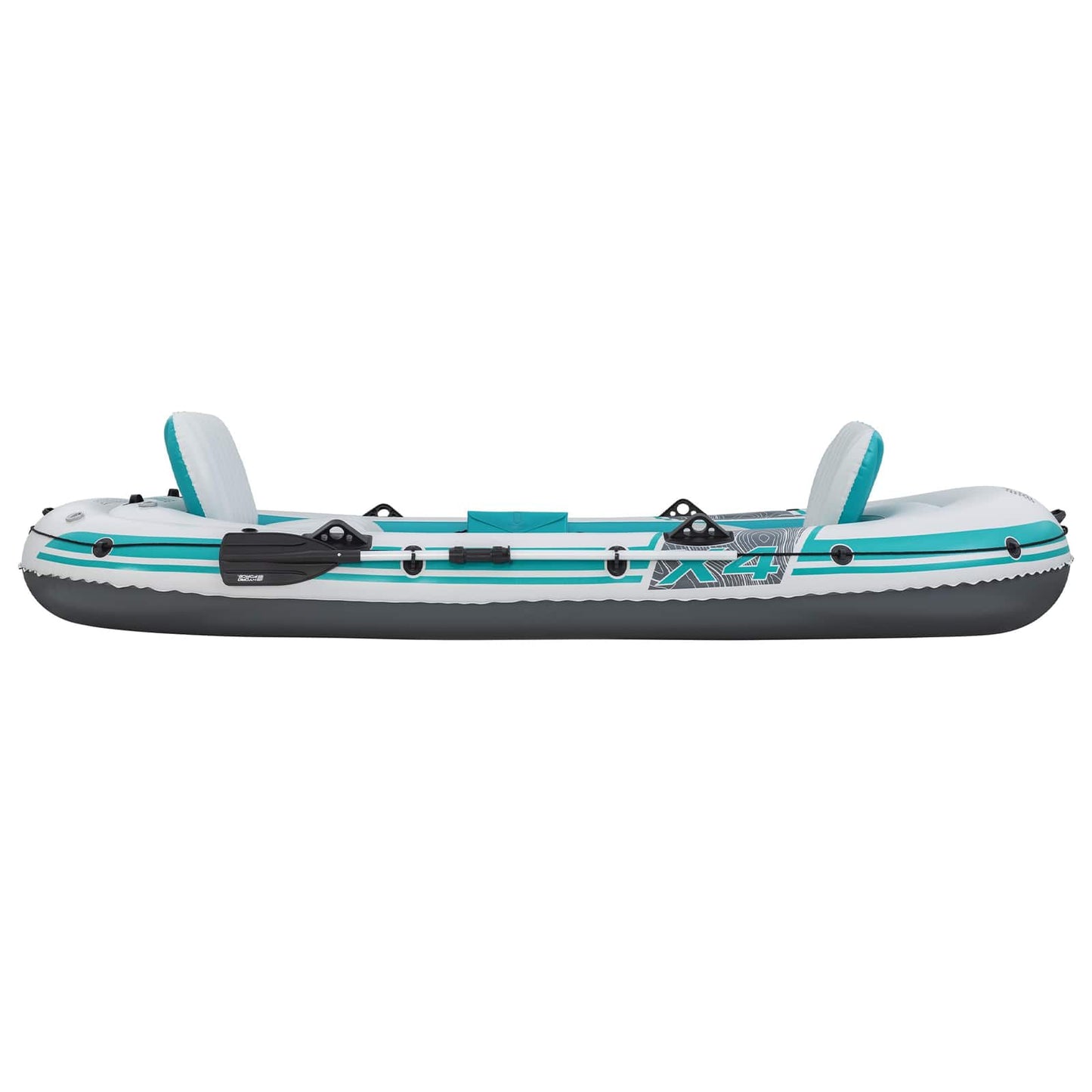 Inflatable Boat Grey and White 3.15 x 1.65 m PVC