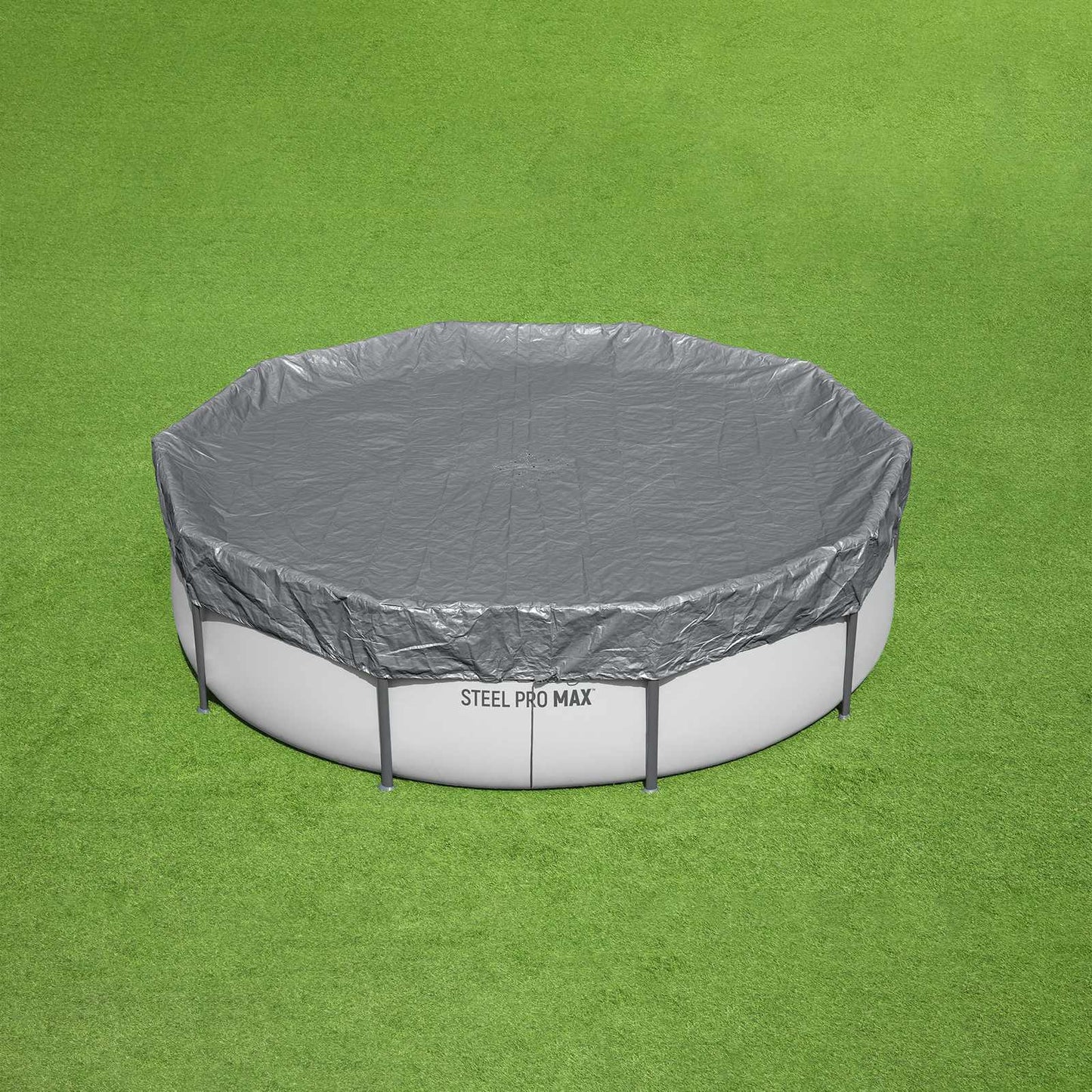 Pool Cover Ø3.05 m Round Polyester Grey