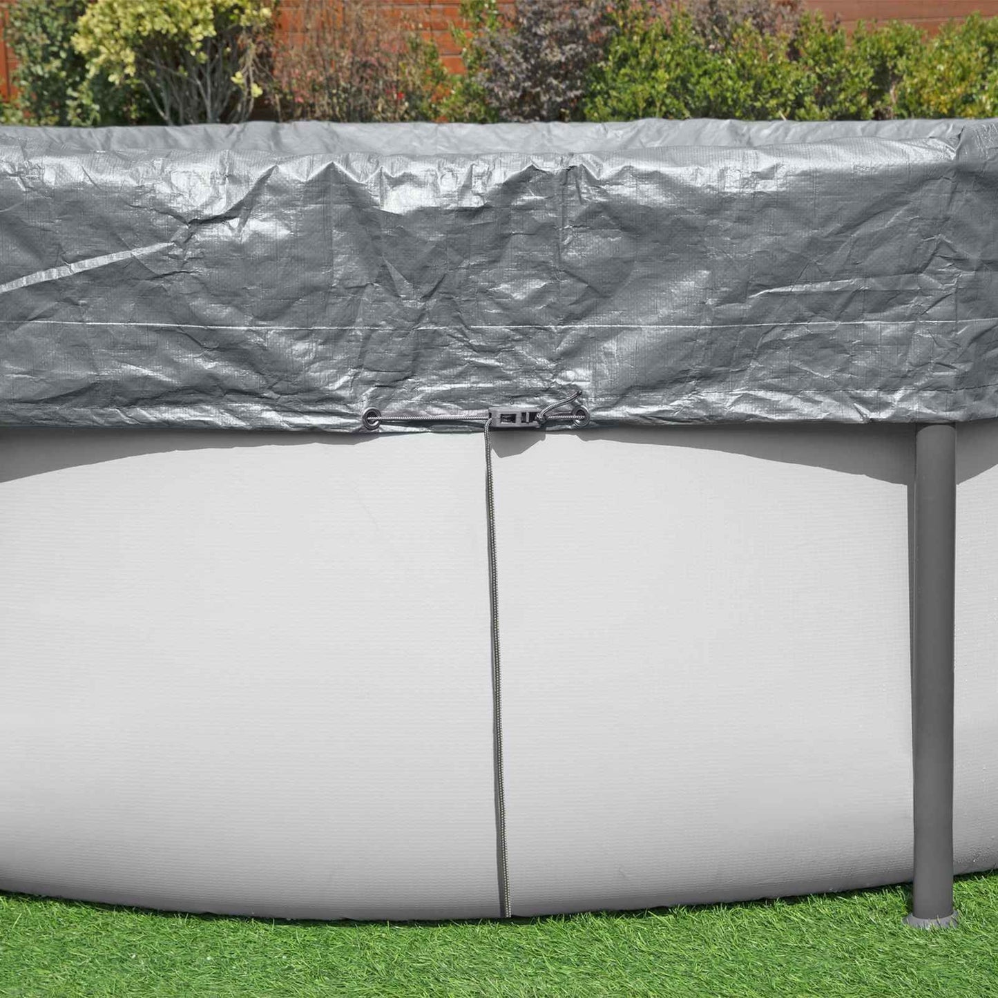 Pool Cover Ø3.66 m Round Polyester Grey