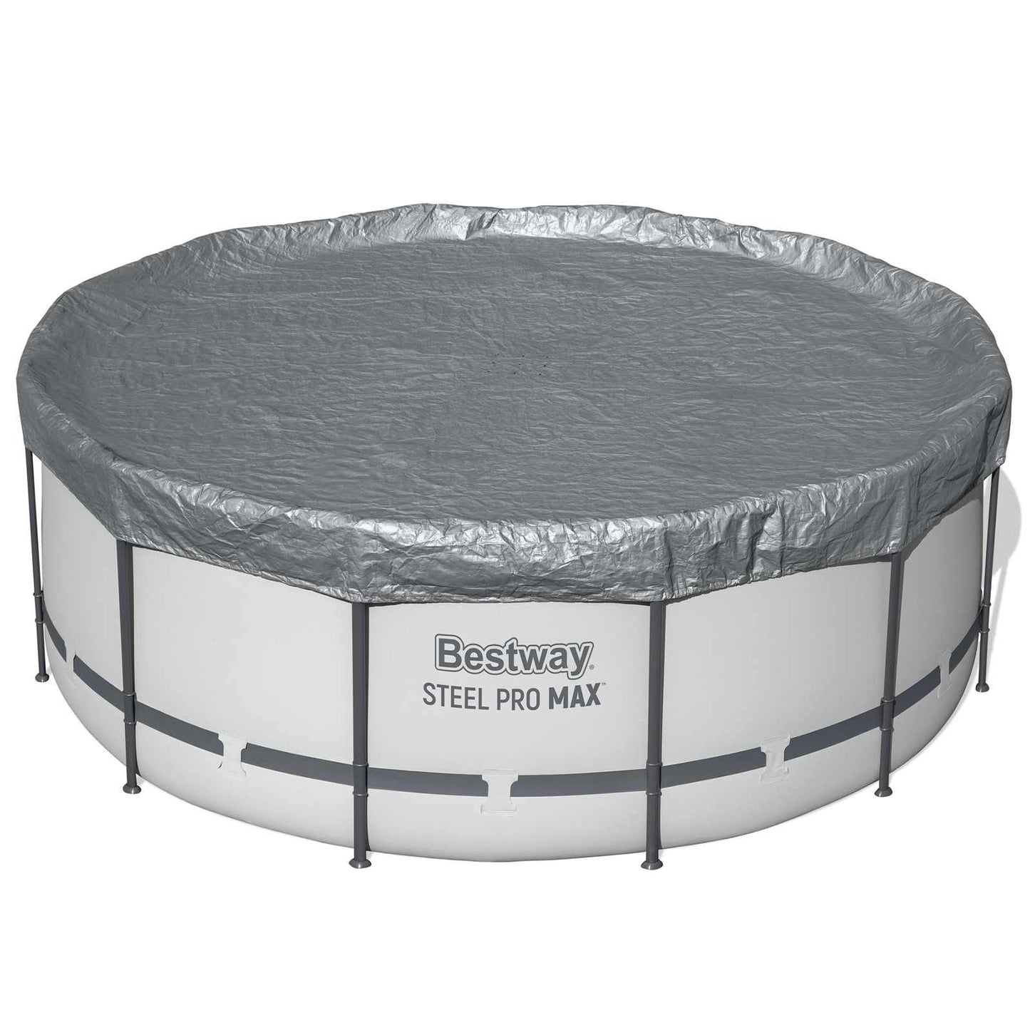 Pool Cover Ø3.66 m Round Polyester Grey