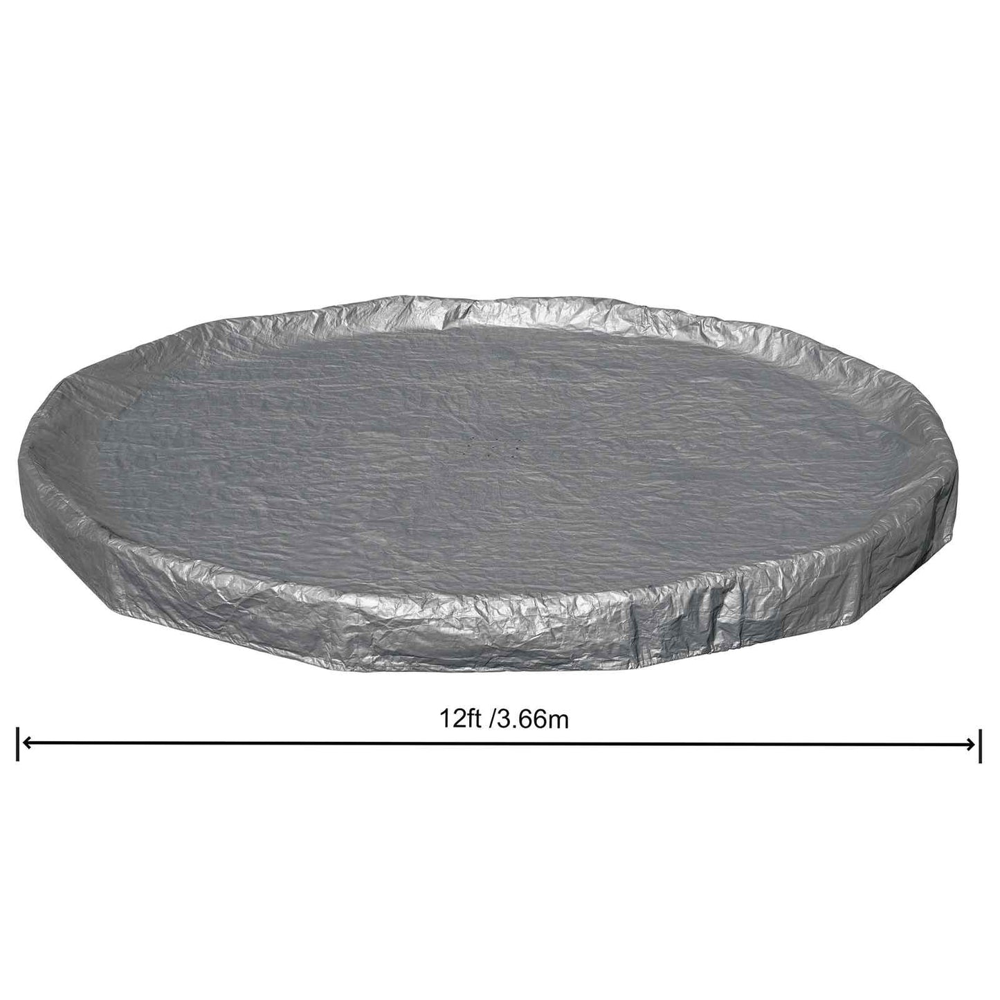 Pool Cover Ø3.66 m Round Polyester Grey