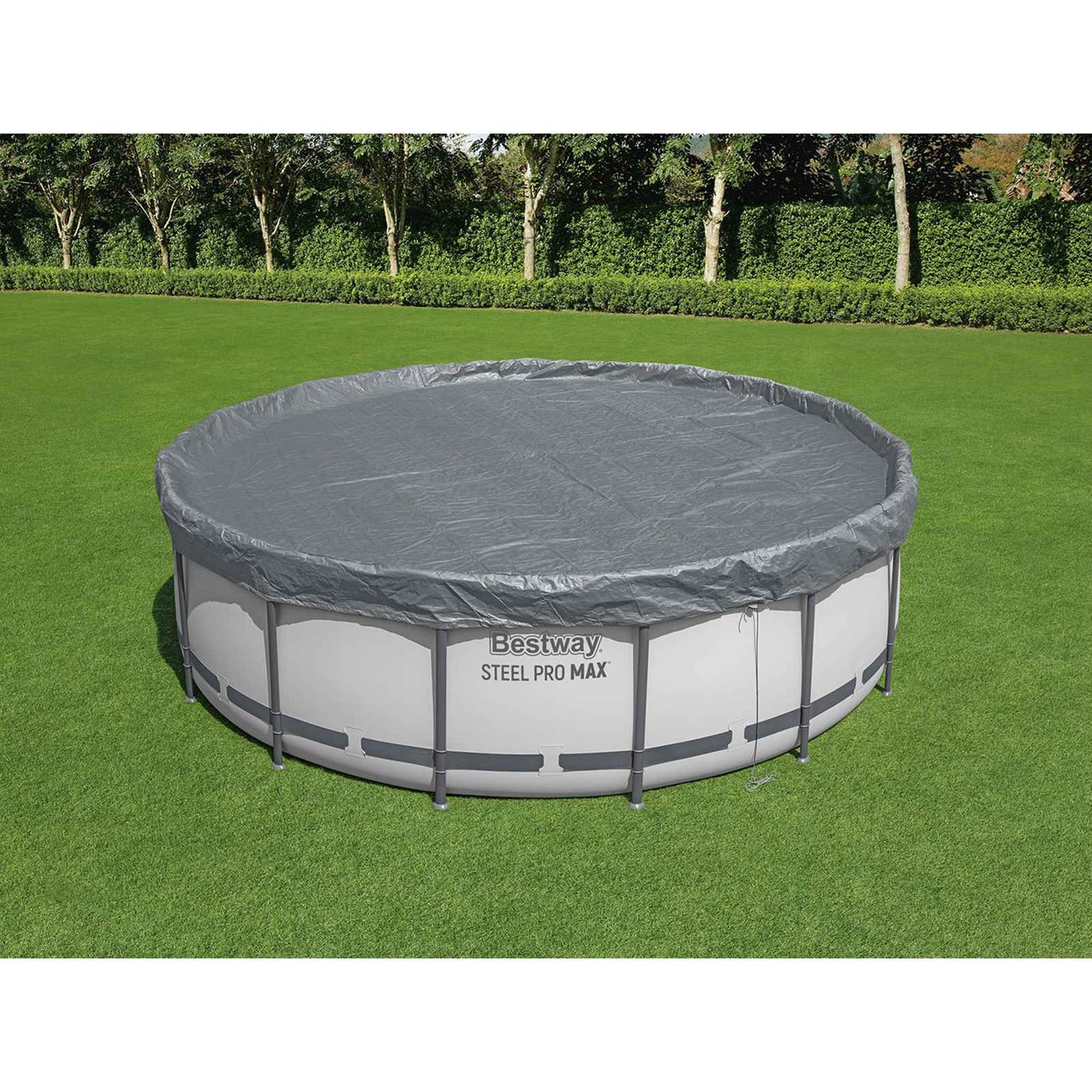 Pool Cover Ø4.27 m Round Polyester Grey