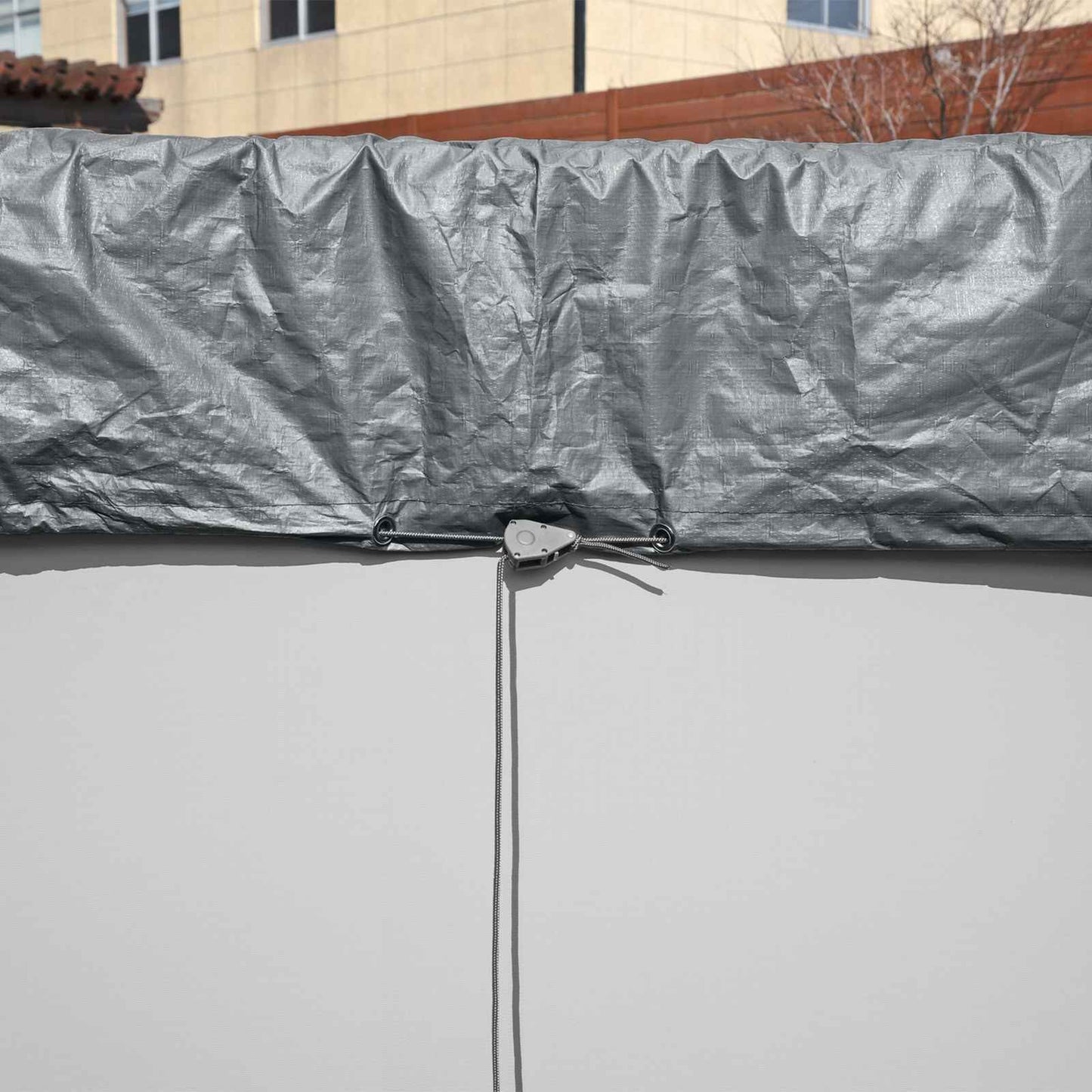 Pool Cover Ø4.57 m Round Polyester Grey