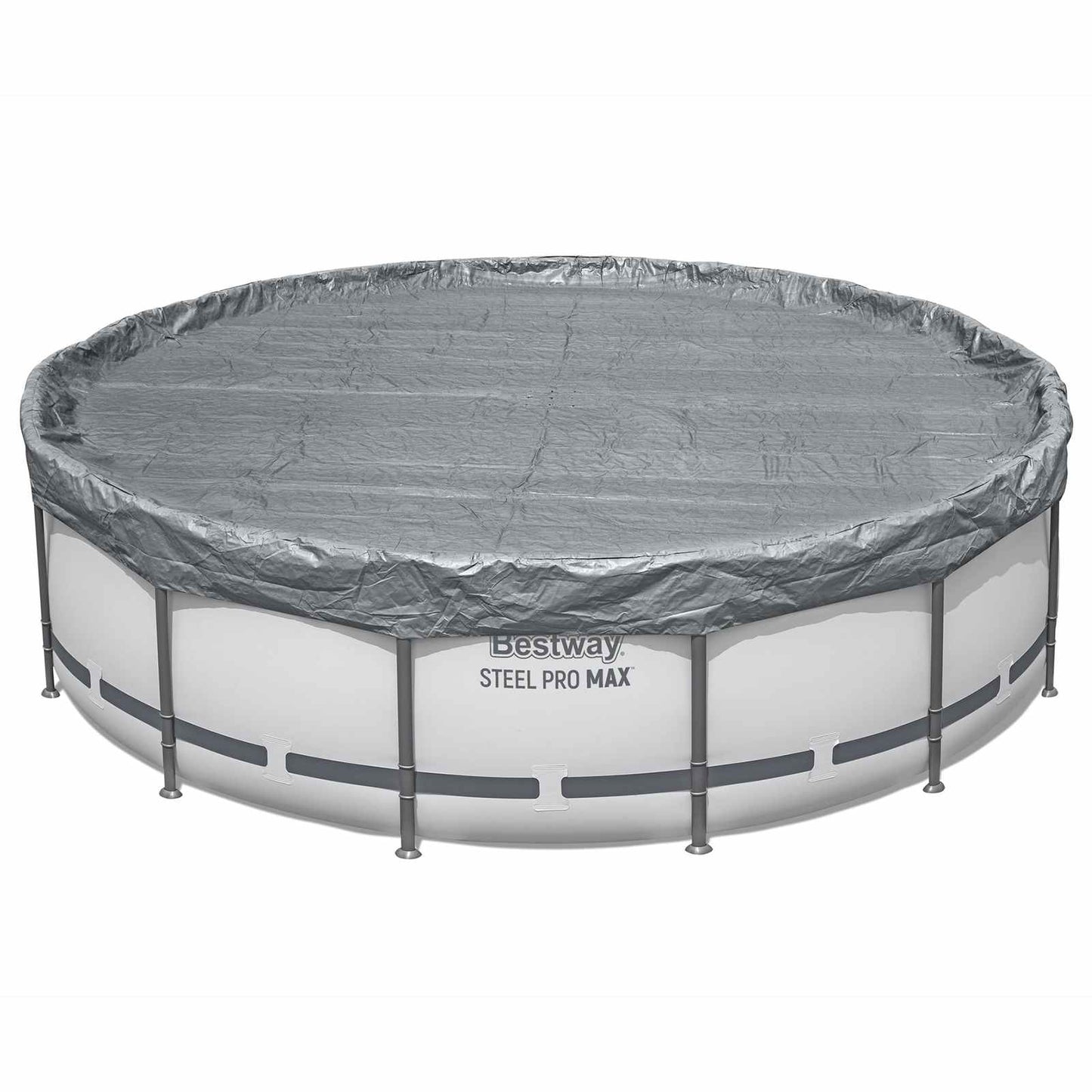 Pool Cover Ø4.57 m Round Polyester Grey