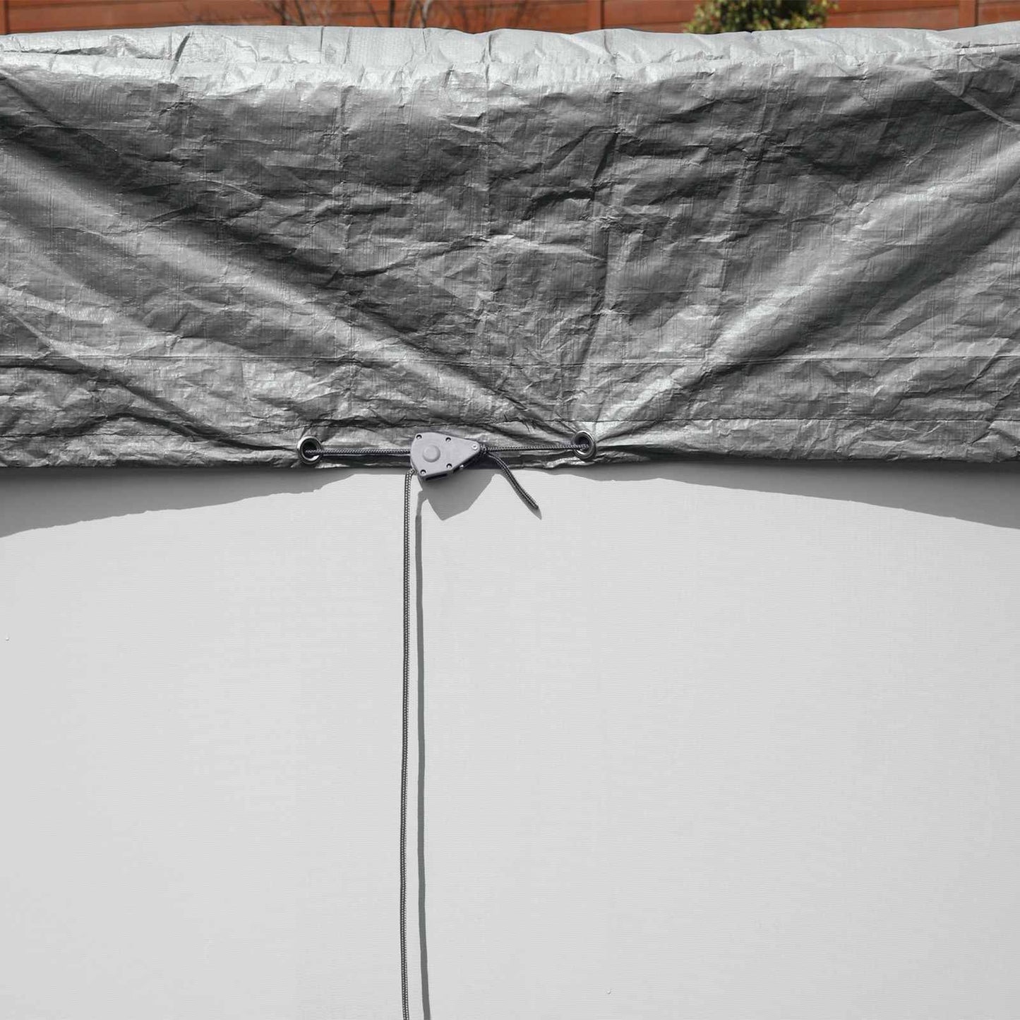 Pool Cover Ø4.88 m Round Polyester Grey