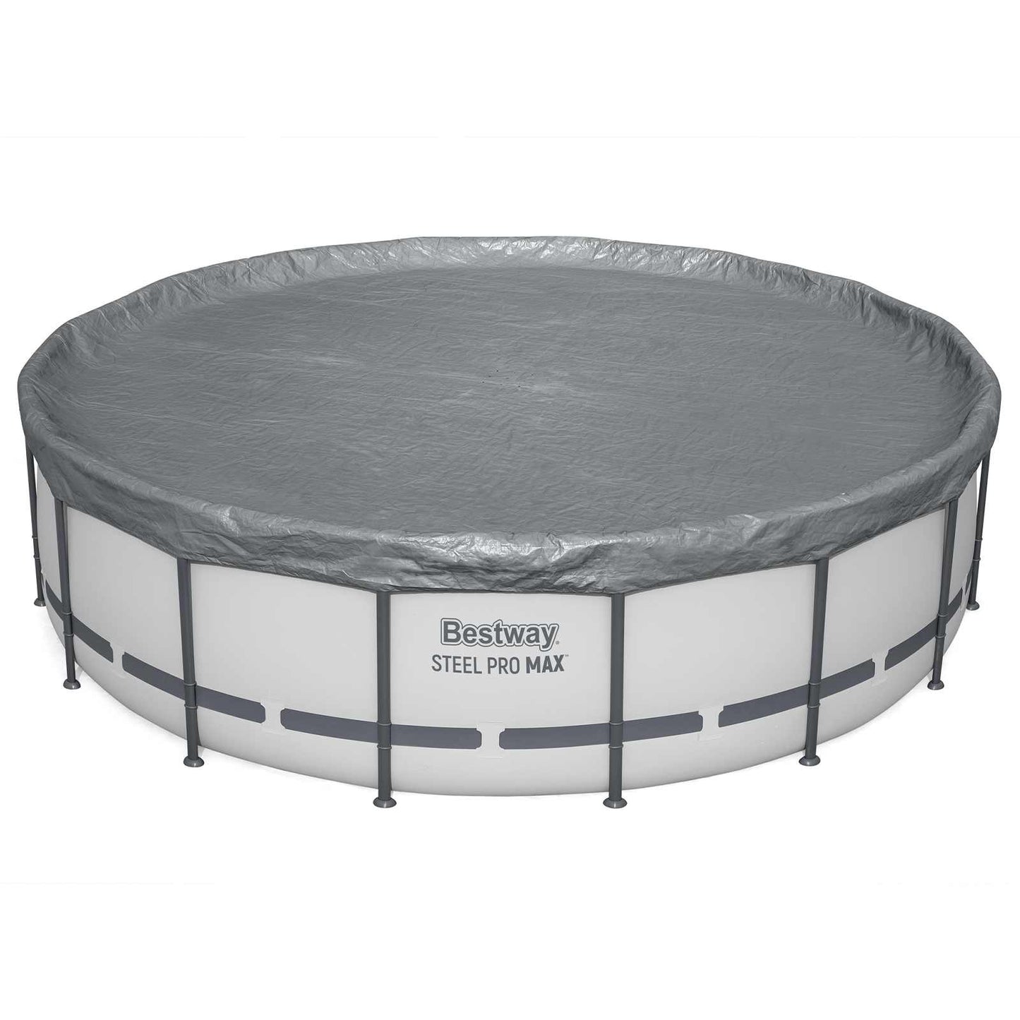 Pool Cover Ø4.88 m Round Polyester Grey