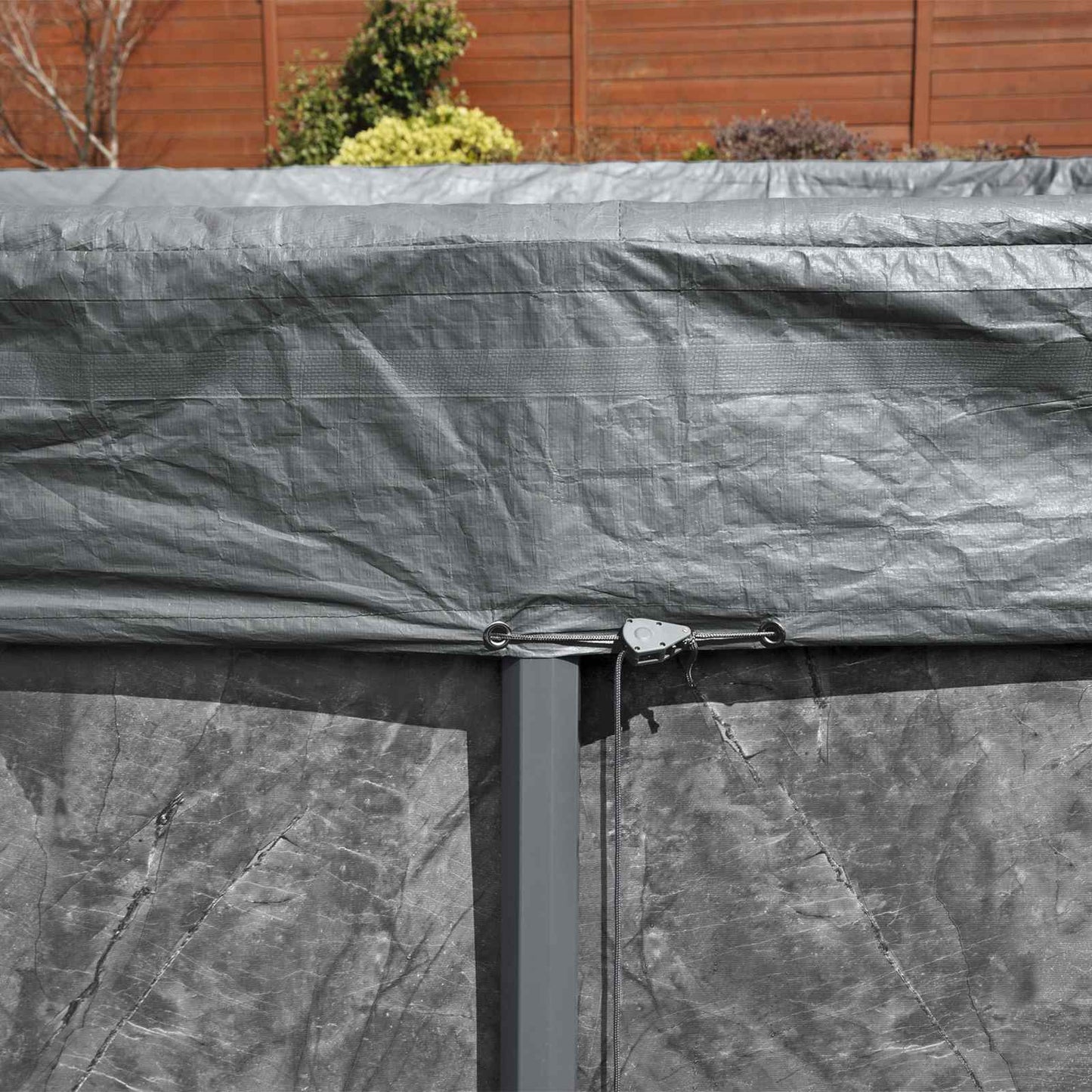 Pool Cover Ø5.49 m Round Polyester Grey