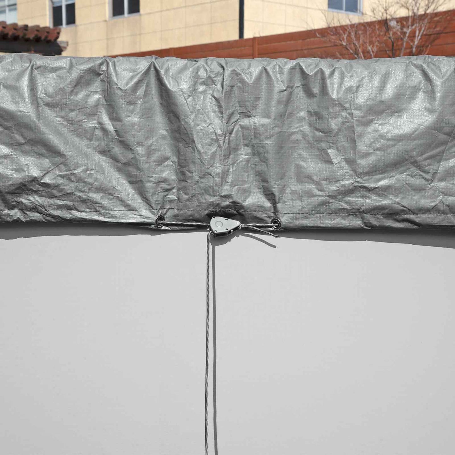 Pool Cover Ø5.49 m Round Polyester Grey