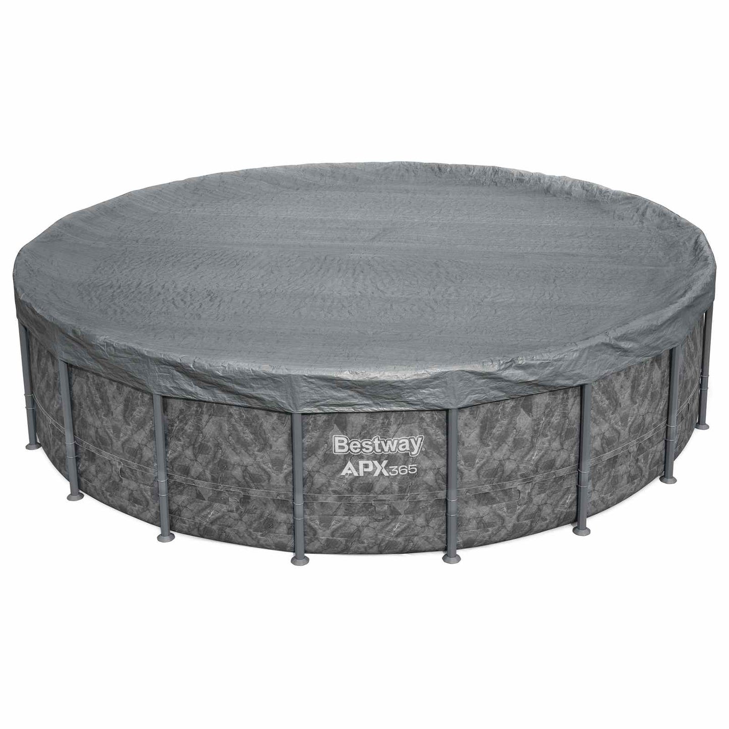 Pool Cover Ø5.49 m Round Polyester Grey