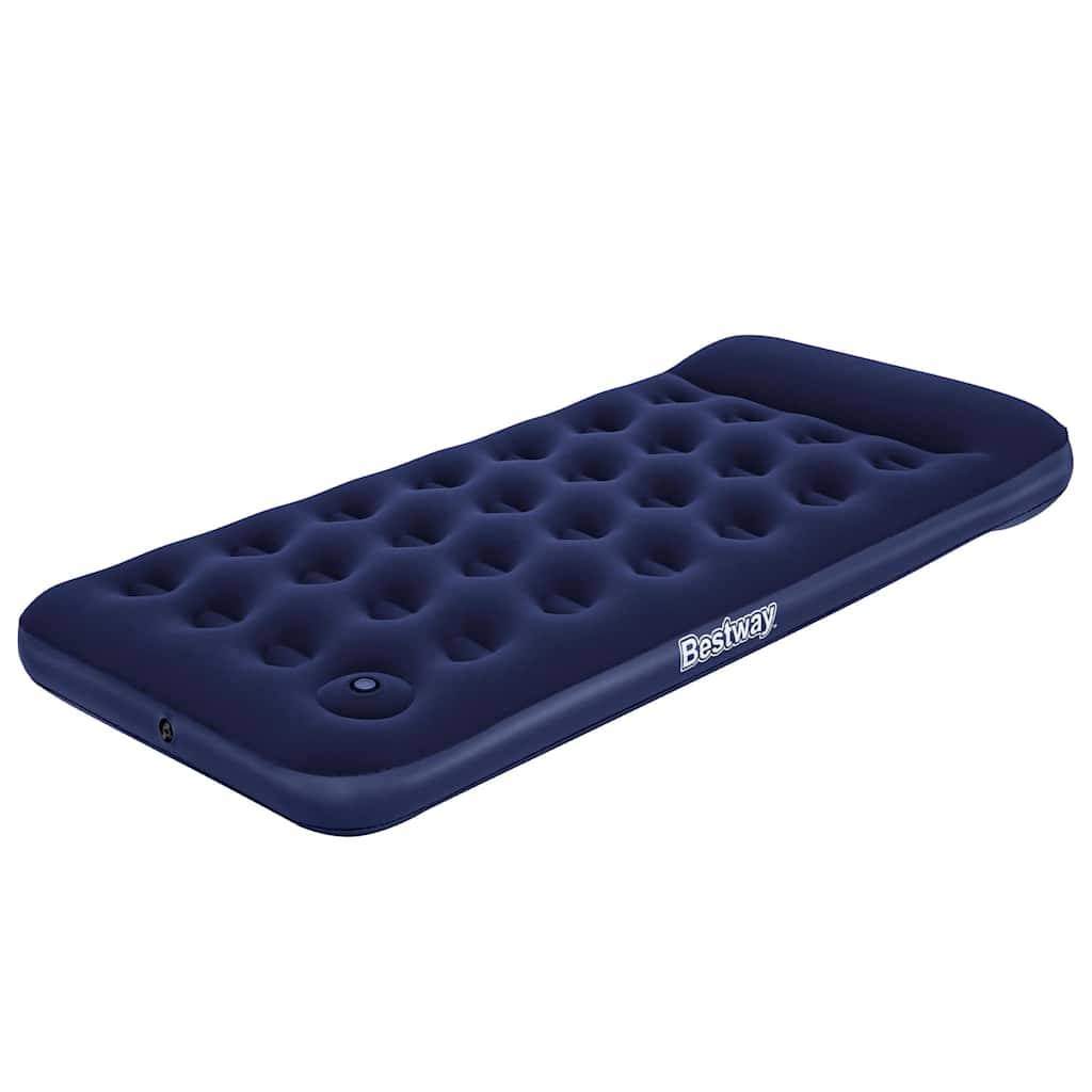 Inflatable Flocked Airbed with Built-in Foot Pump 188 x 99 x 28 cm