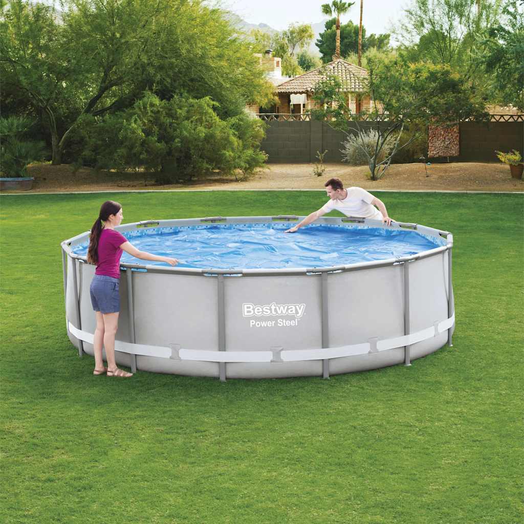 Solar Pool Cover | Blue | Polyethylene | Fits pools up to 457 cm wide