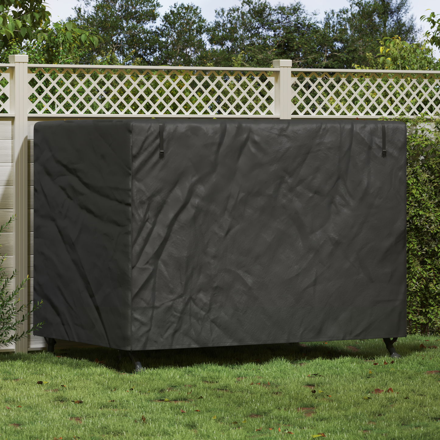 Outdoor Swing Cover Black 220 x 150 x 150 cm 420D Oxford Fbric