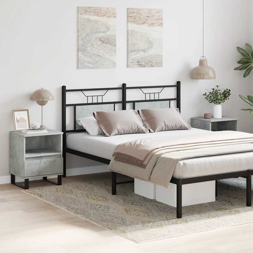Bedside Cabinets 2 pcs Concrete Grey 40x35x50 cm Engineered Wood