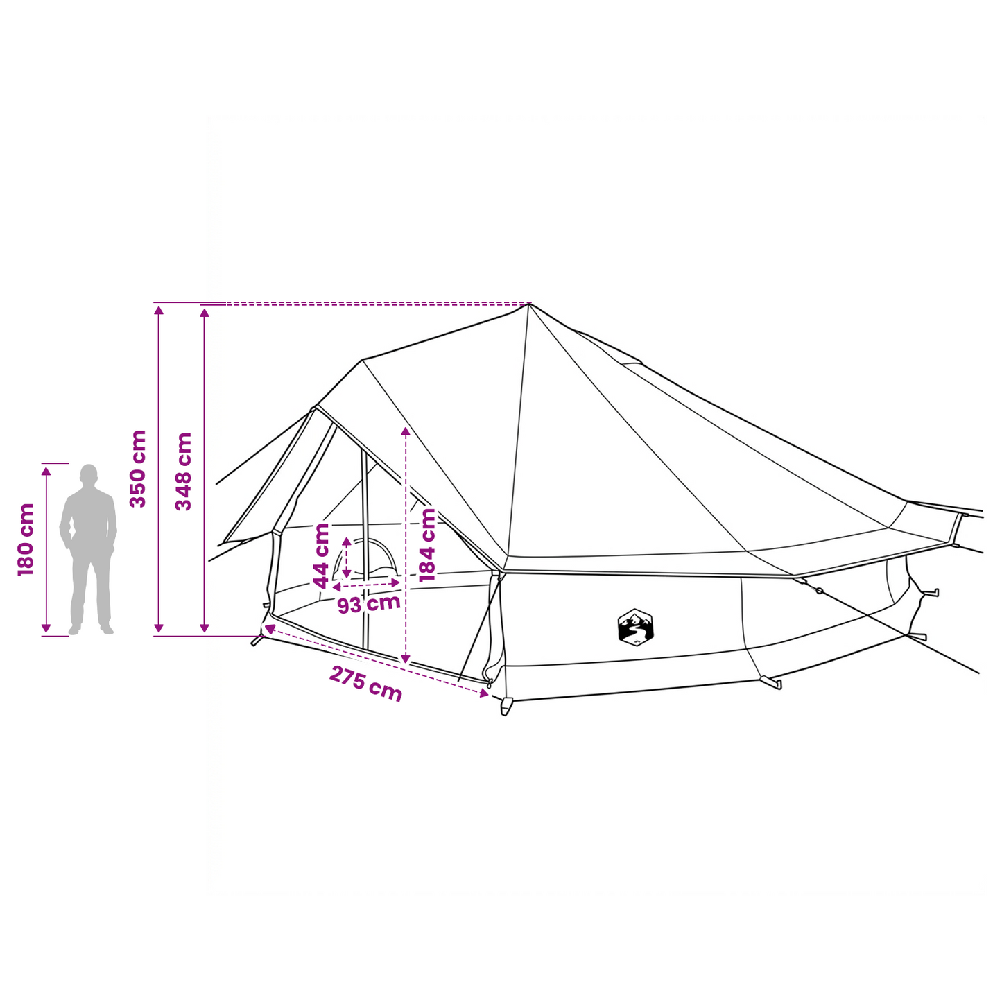 Family Tent Cream 12-Person Polycotton