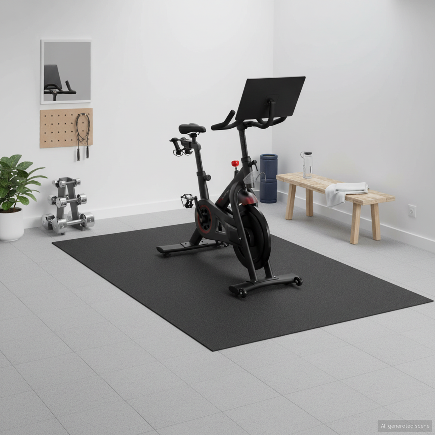 Sport Protection Mat Black 243 x 152 x 0.6 cm High-density PVC