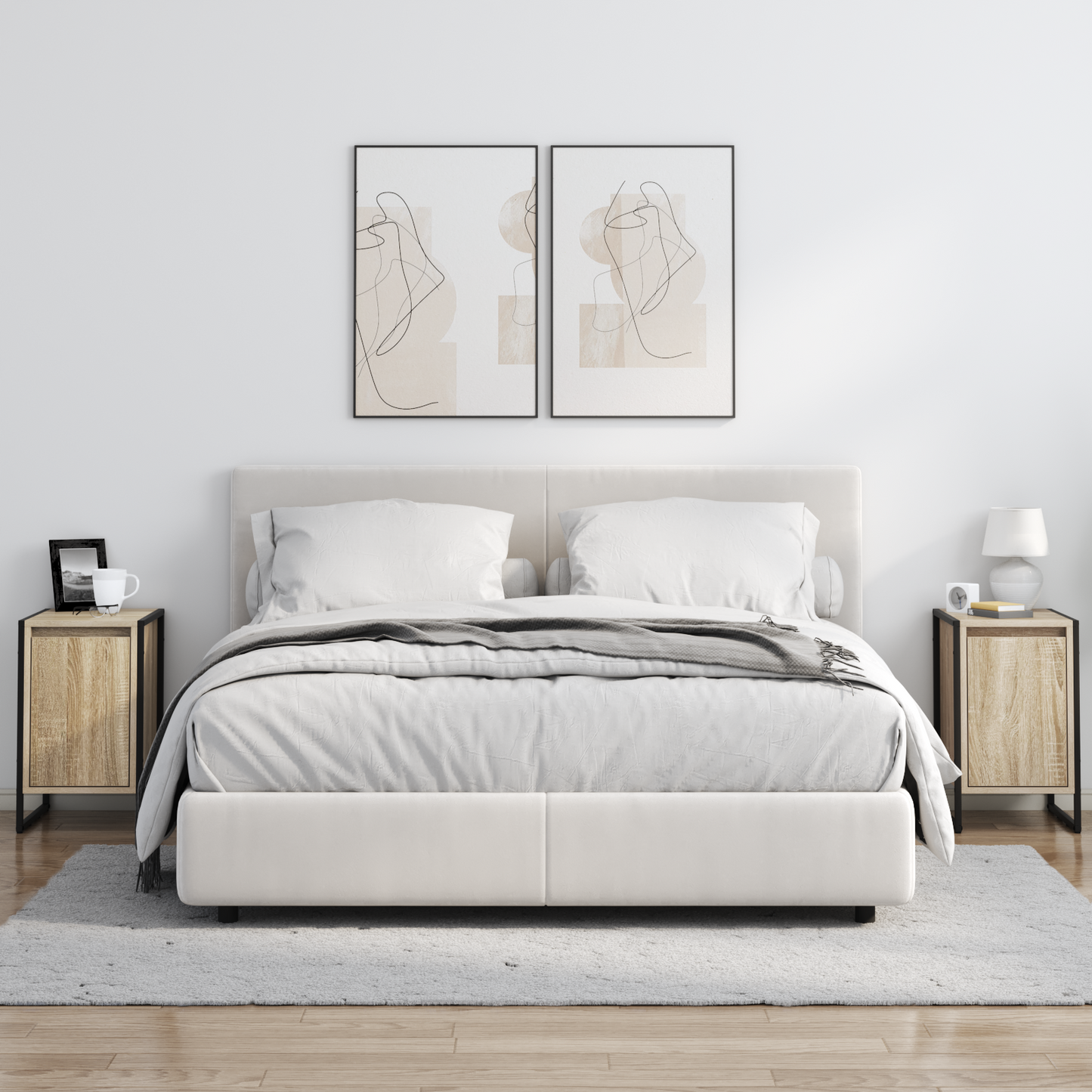 Bedside Table 2 pcs Sonoma 39.5 x 30 x 50 cm Engineered Wood
